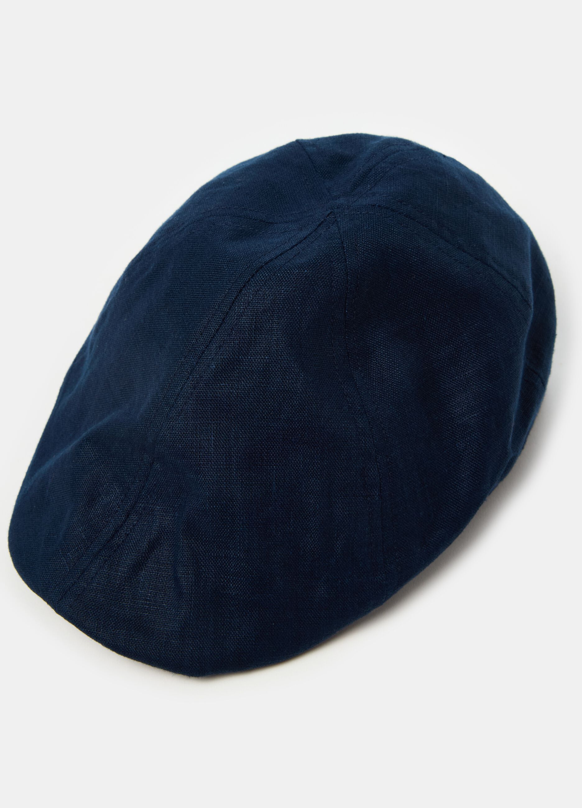 Linen flat cap