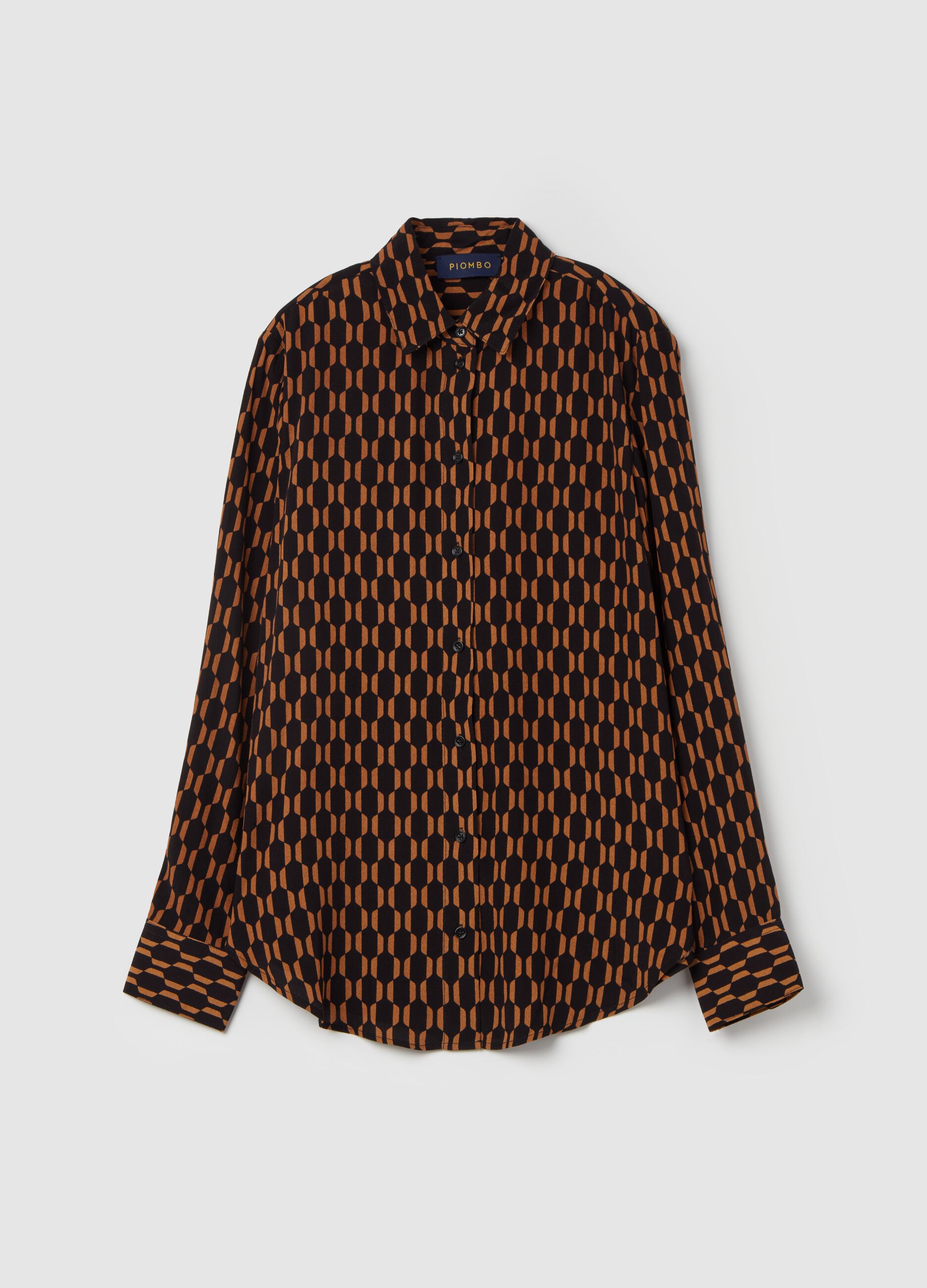 Contemporary viscose shirt with print