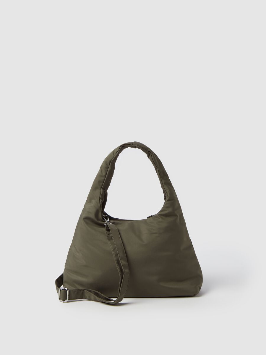 Nylon hobo bag with shoulder strap_0