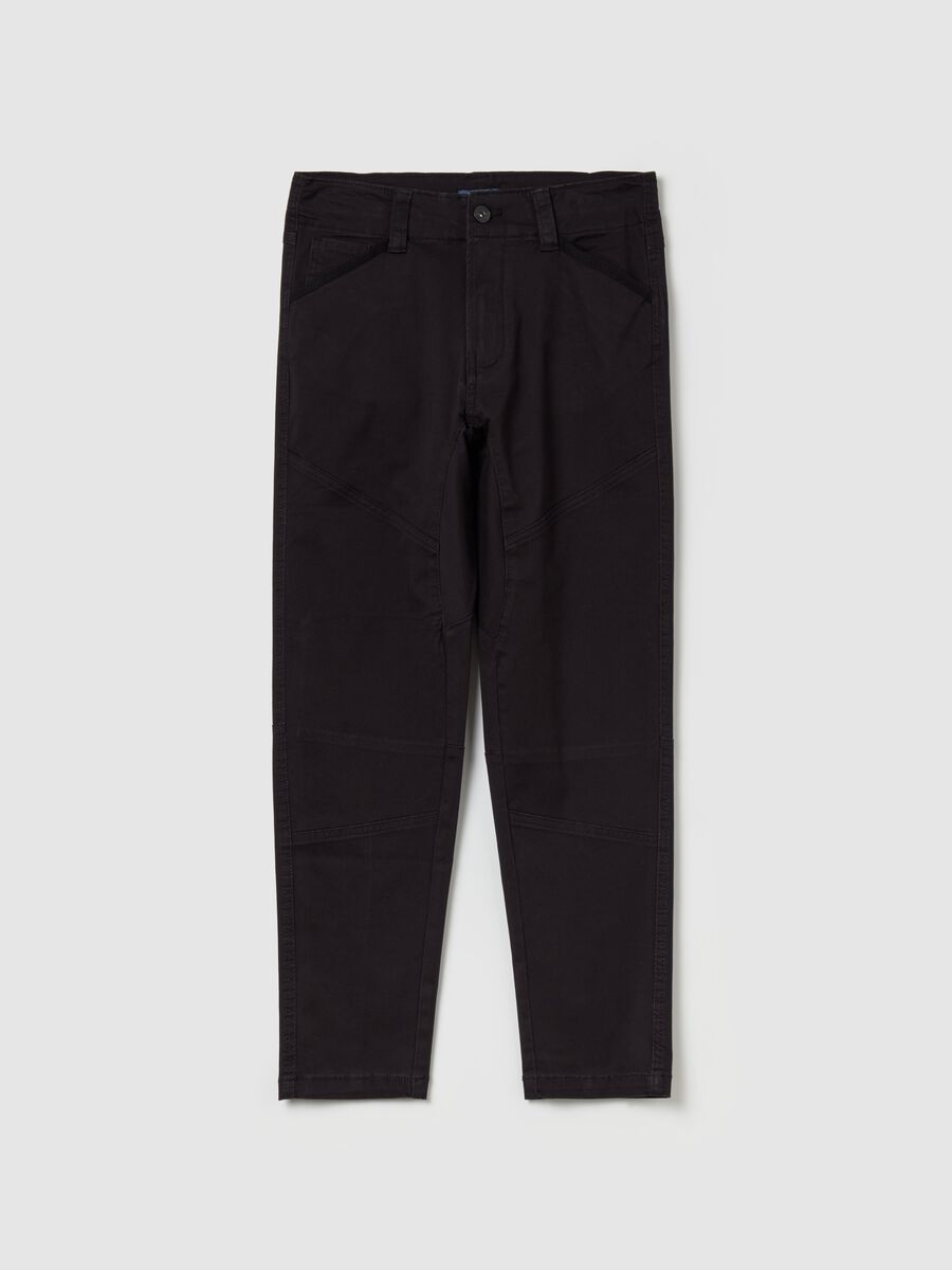 Pantalone regular fit in twill stretch_3