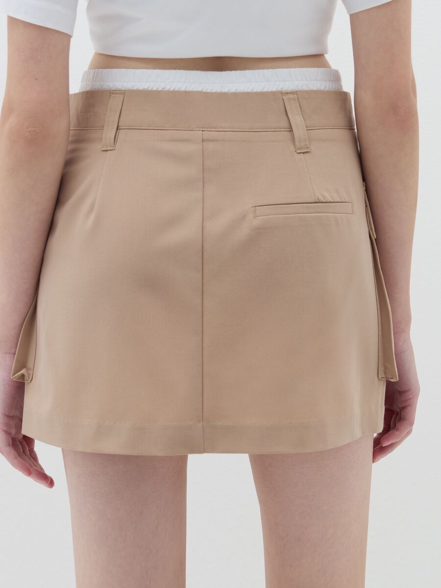 Cargo miniskirt with boxer at the waist_2