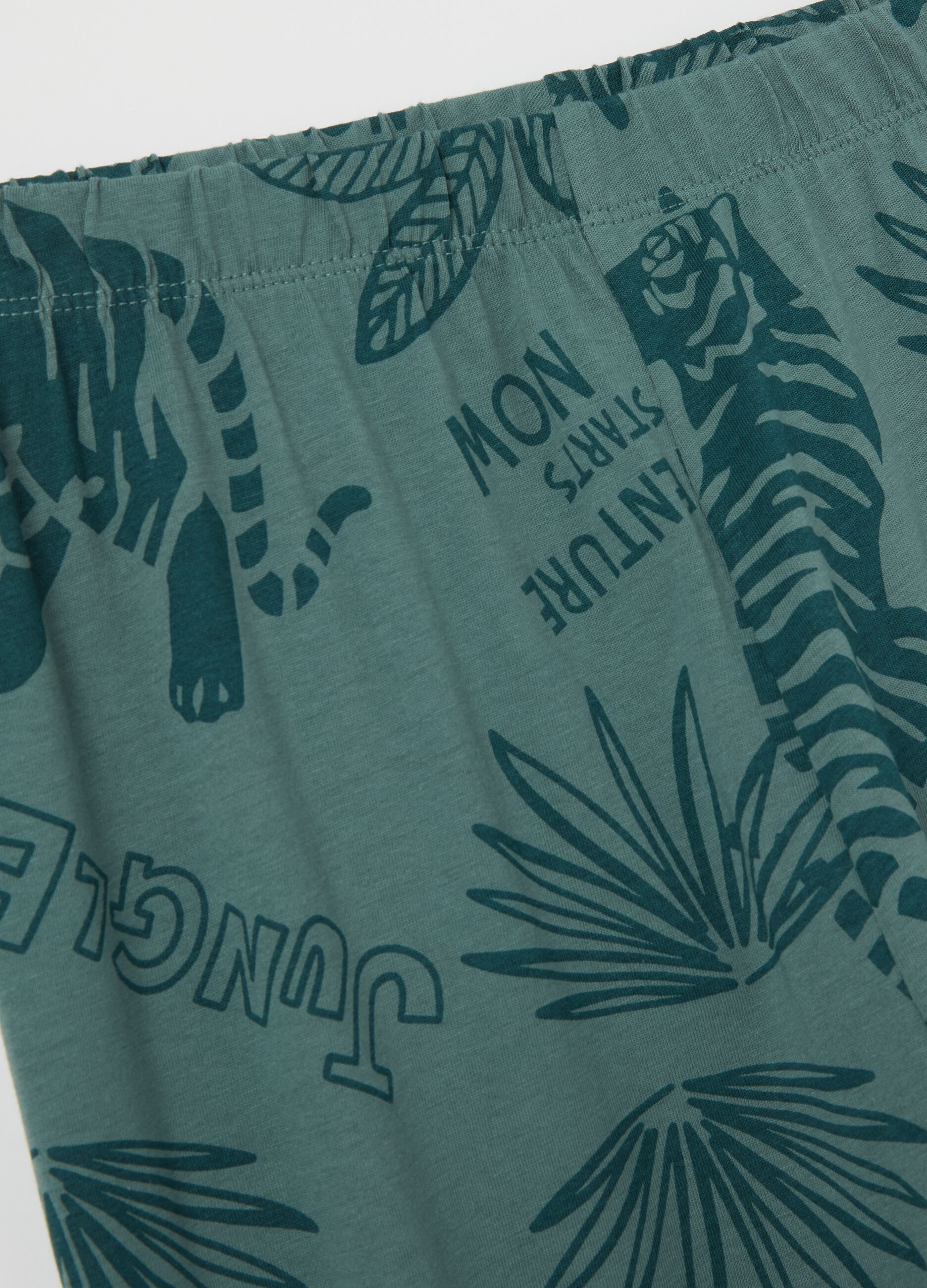 Organic cotton pyjamas with "Jungle” print