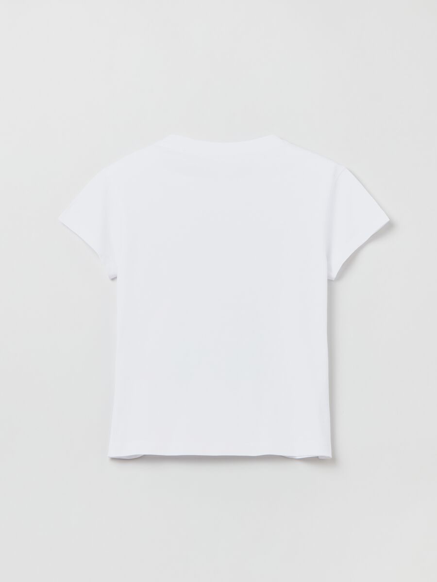 T-shirt in cotone con stampa in foil_1