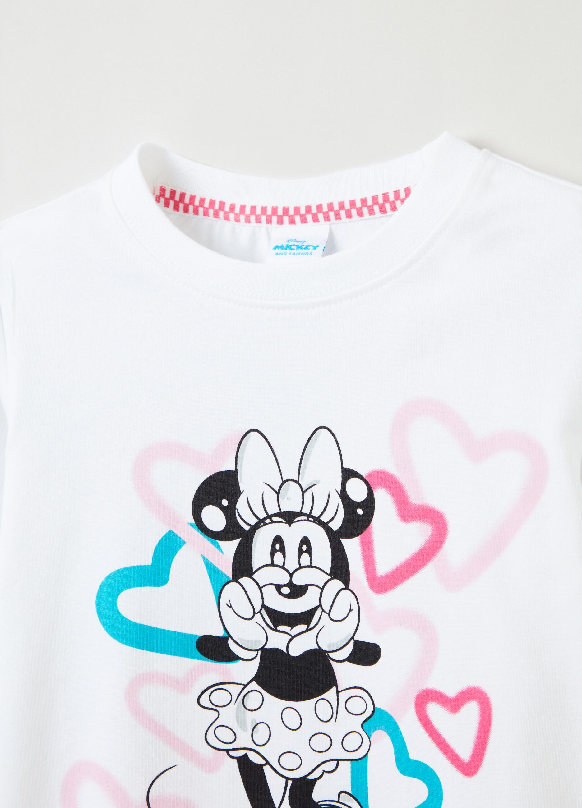 T-shirt with long sleeves and Minnie Mouse print