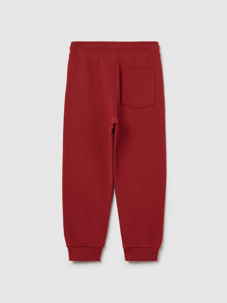 Fleece joggers with pockets and drawstring_1