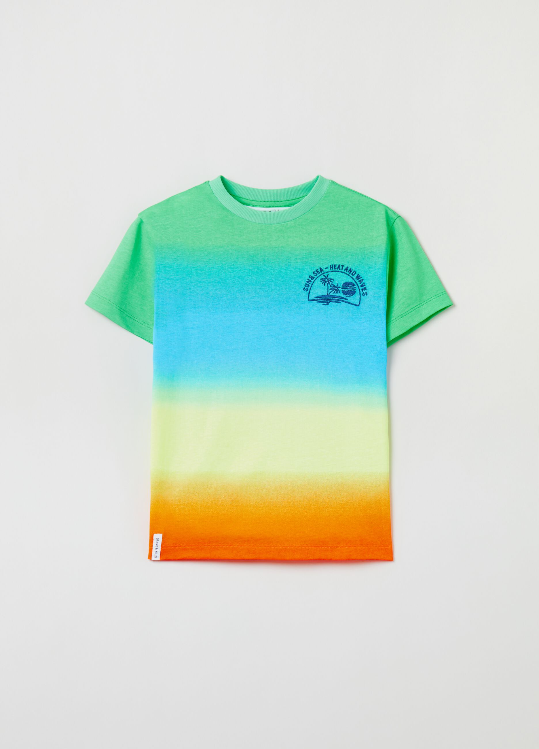 Grand&Hills dip-dye T-shirt with embroidery
