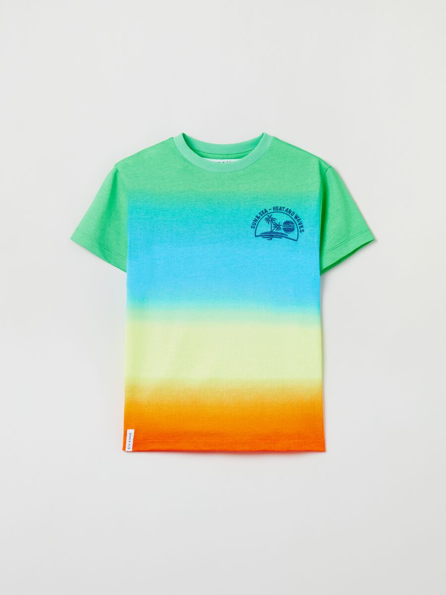 Grand&Hills dip-dye T-shirt with embroidery_0