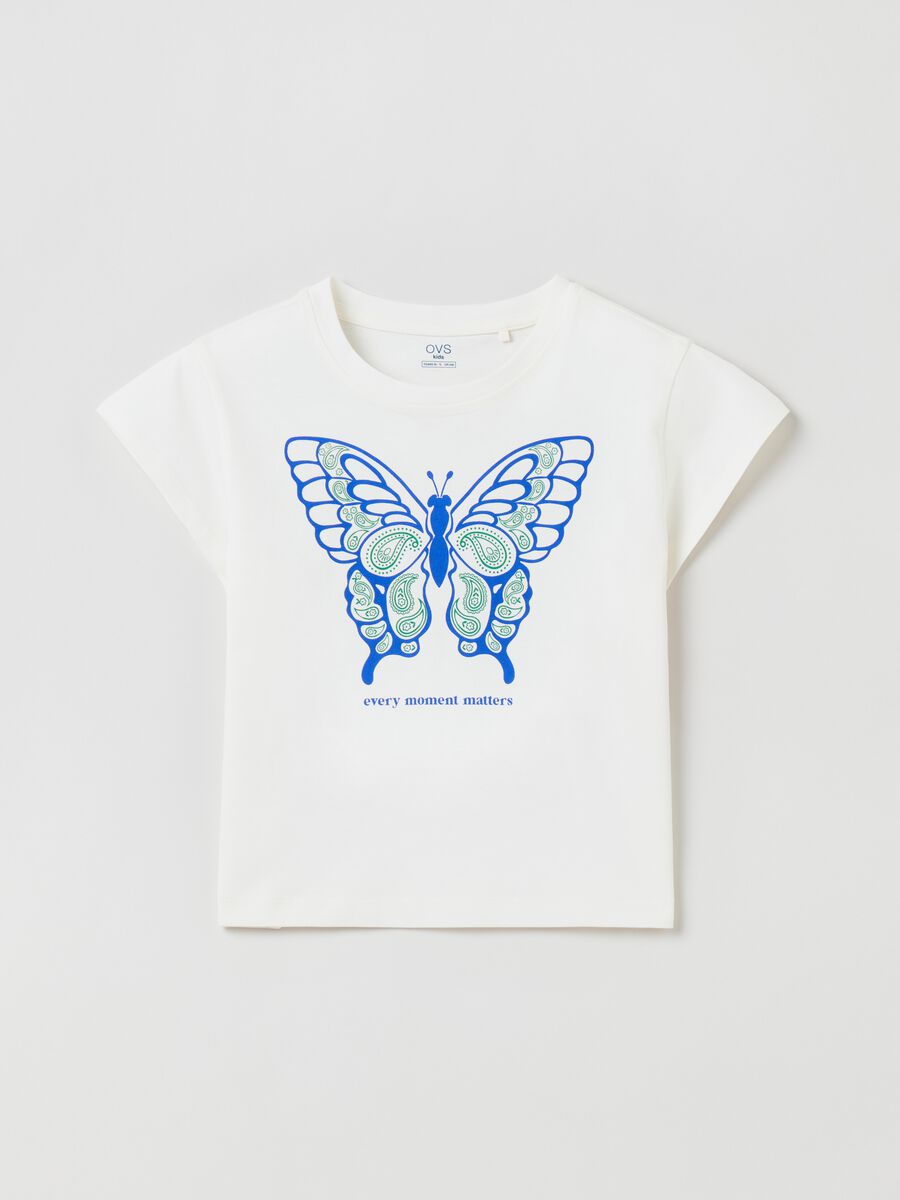 T-shirt in cotone con disegni paisley_0
