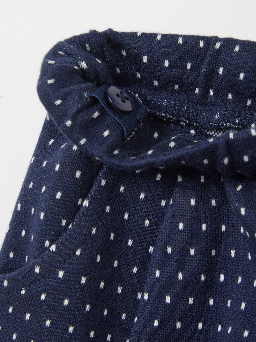 Trousers with micro polka dot motif jacquard_2