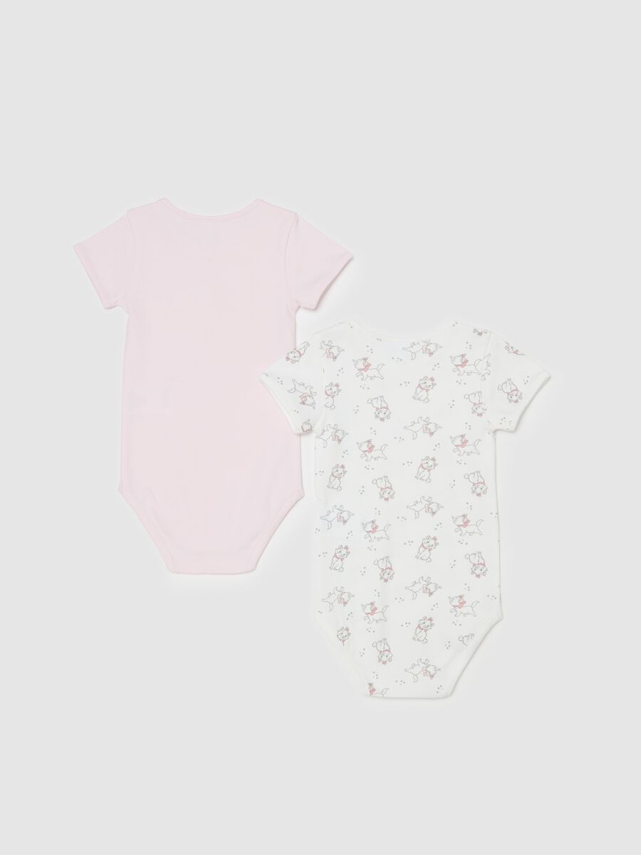 Two-pack bodysuits in organic cotton with Marie print_1