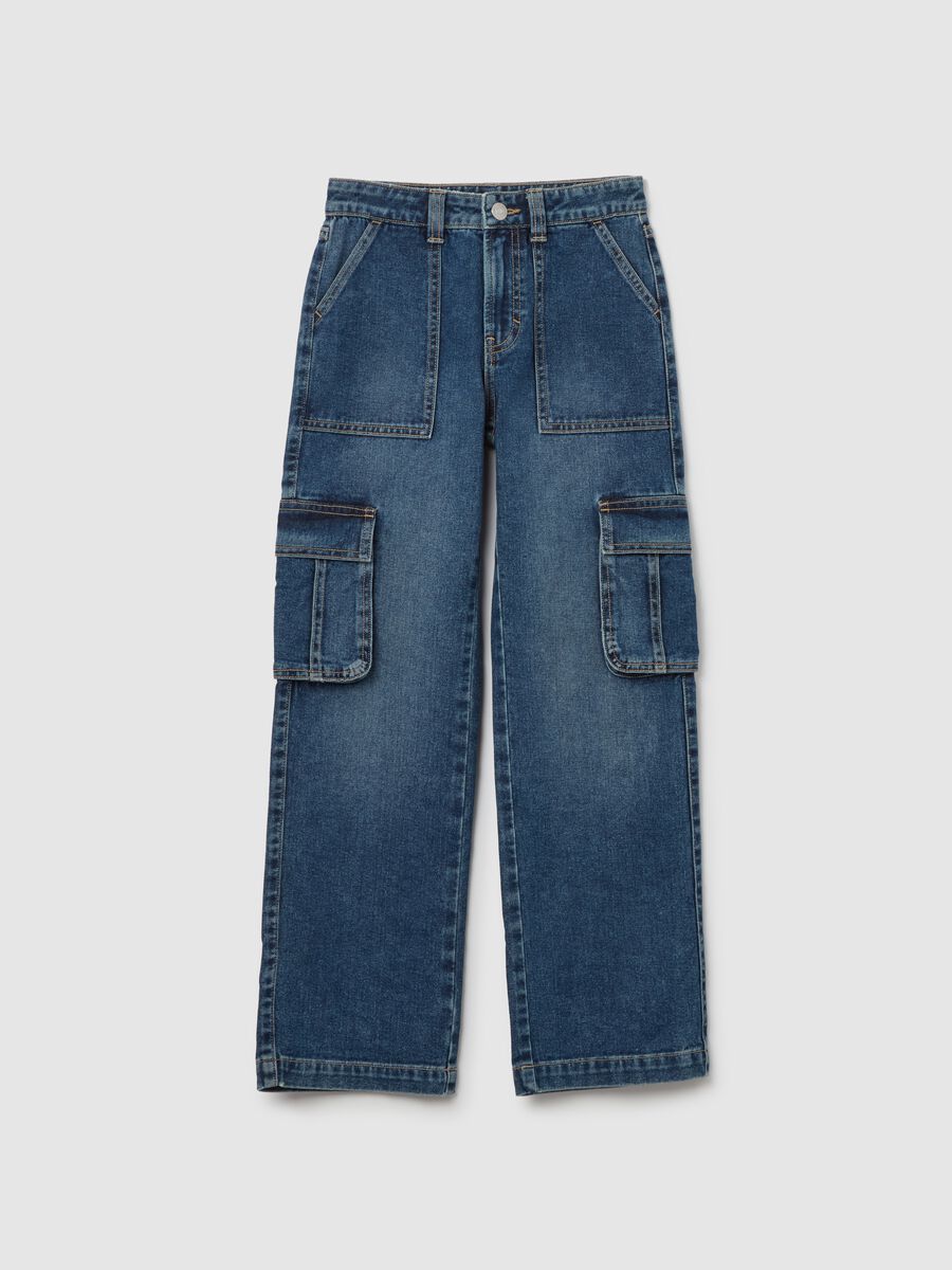 Wide-leg cargo jeans_3