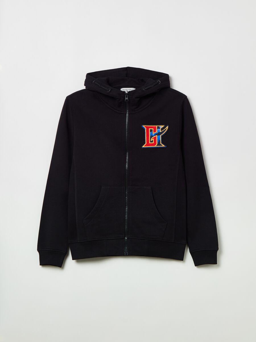 Full-zip hoodie with Grand&Hills patch_0