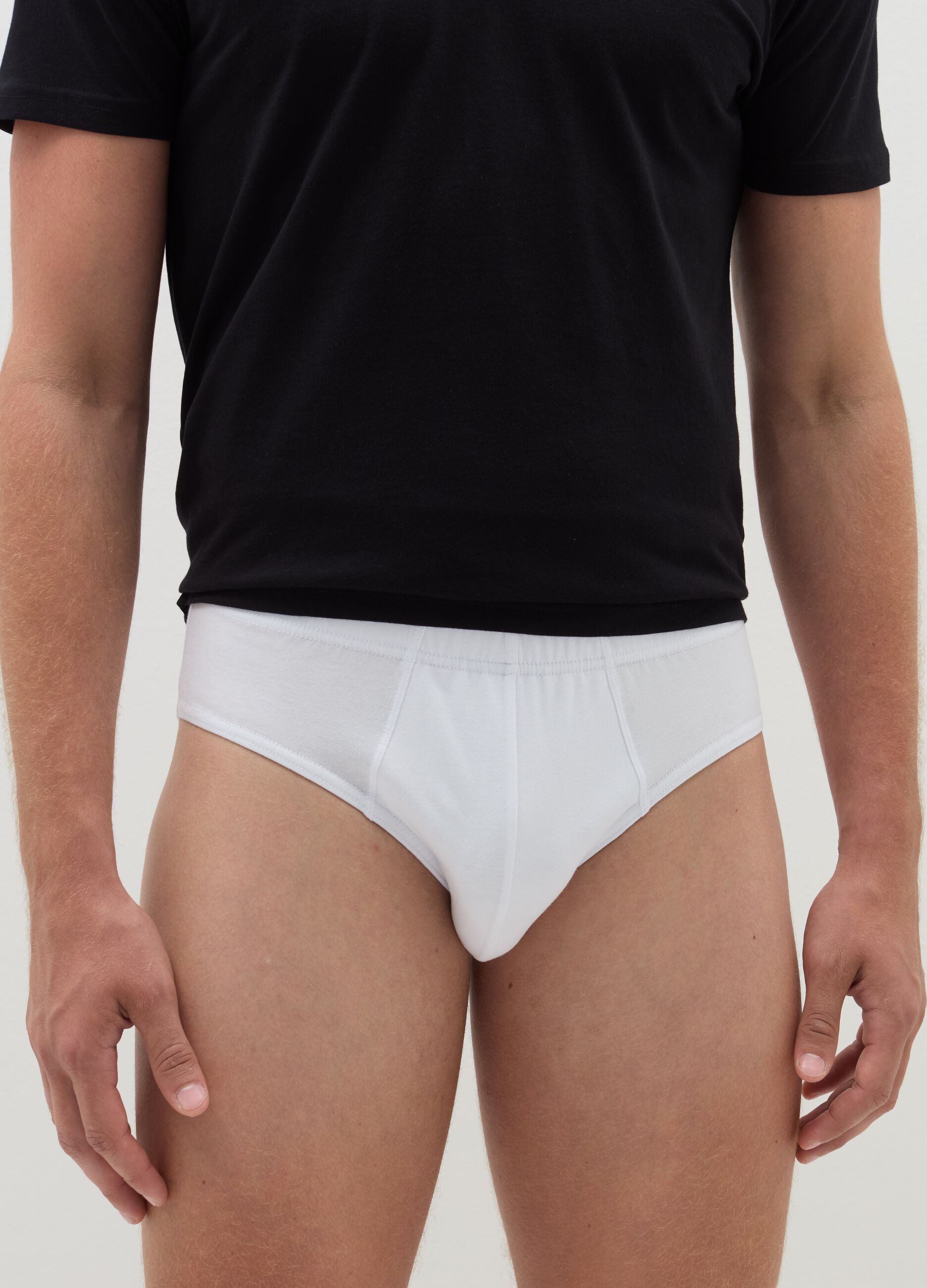 Three-pack briefs in stretch organic cotton