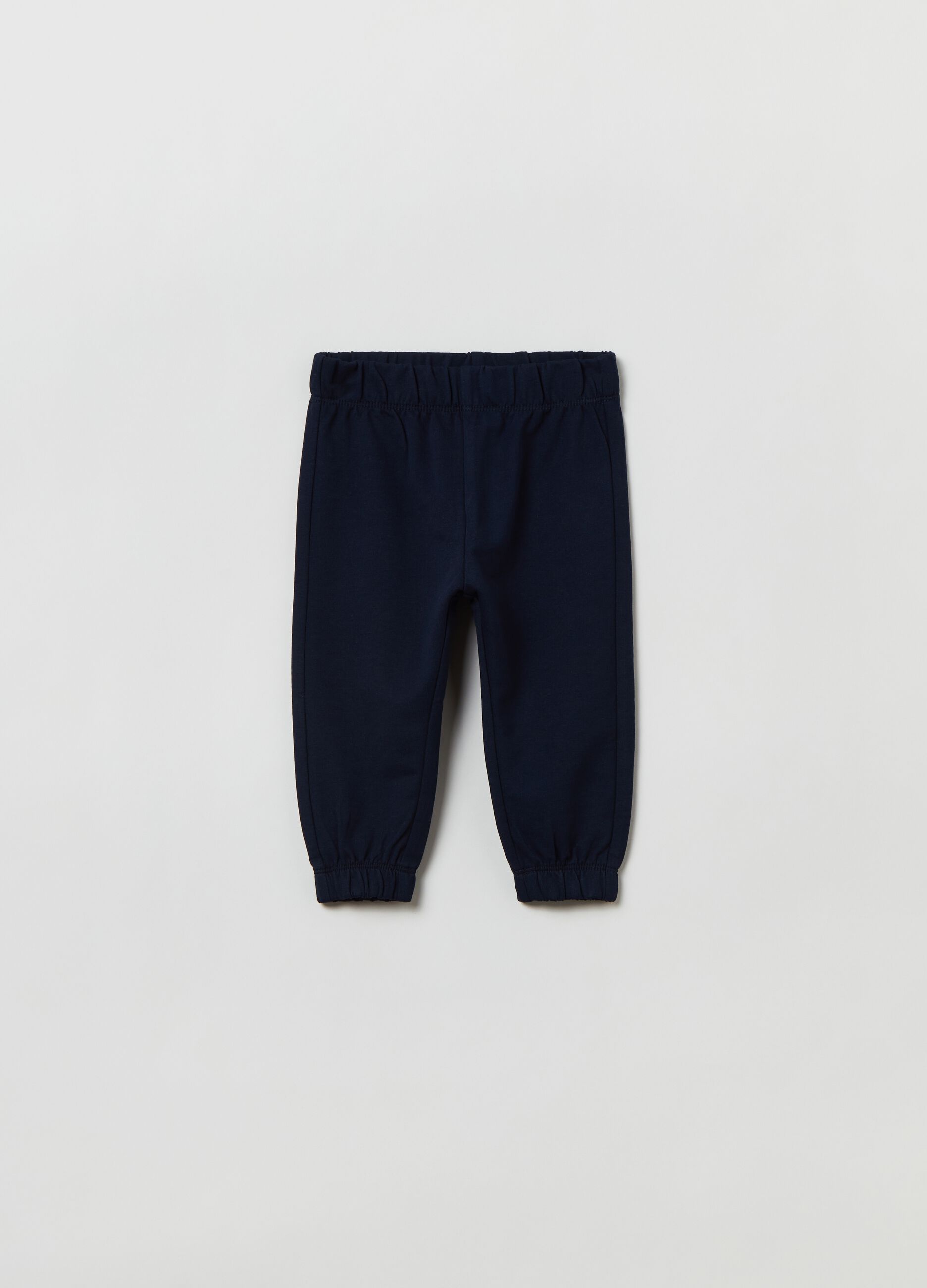 Fleece joggers with elasticated edging