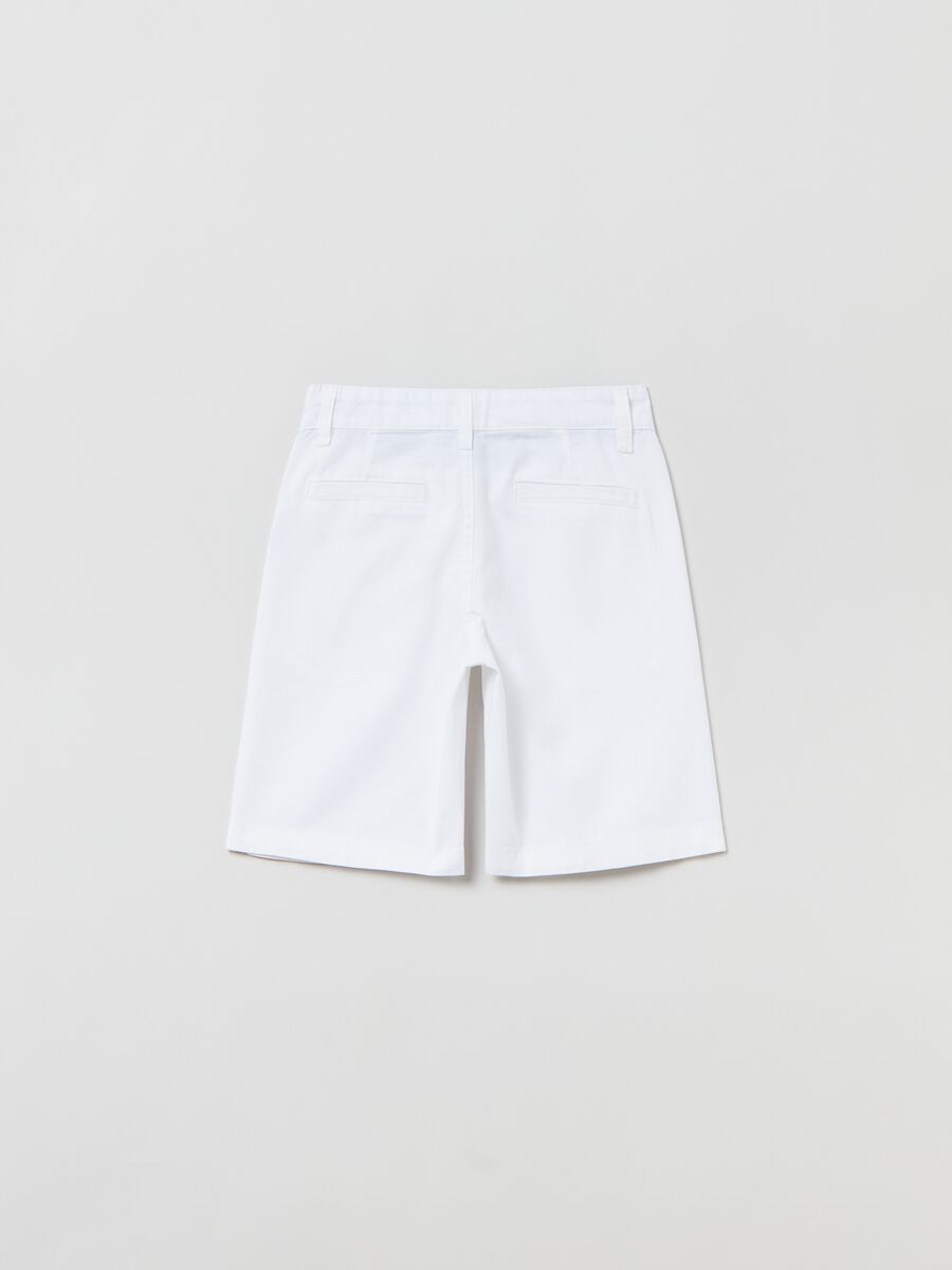 Bermuda shorts in linen and cotton_1