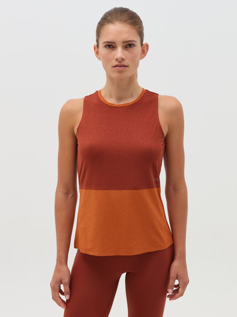 Colourblock tank top_0