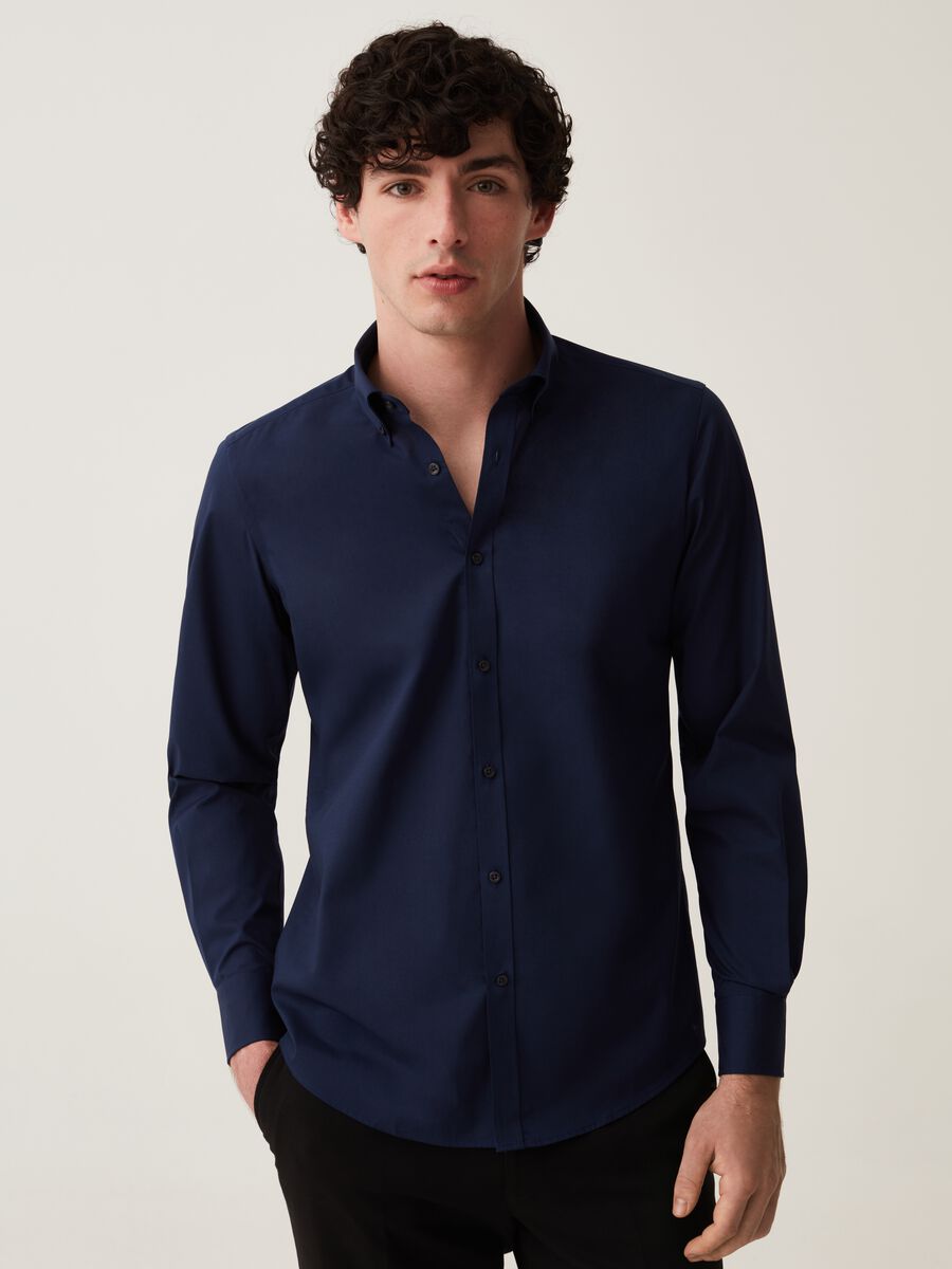Essentials Men's Regular-Fit Long-Sleeve Check Casual Poplin Shirt,  Gray, X-Large