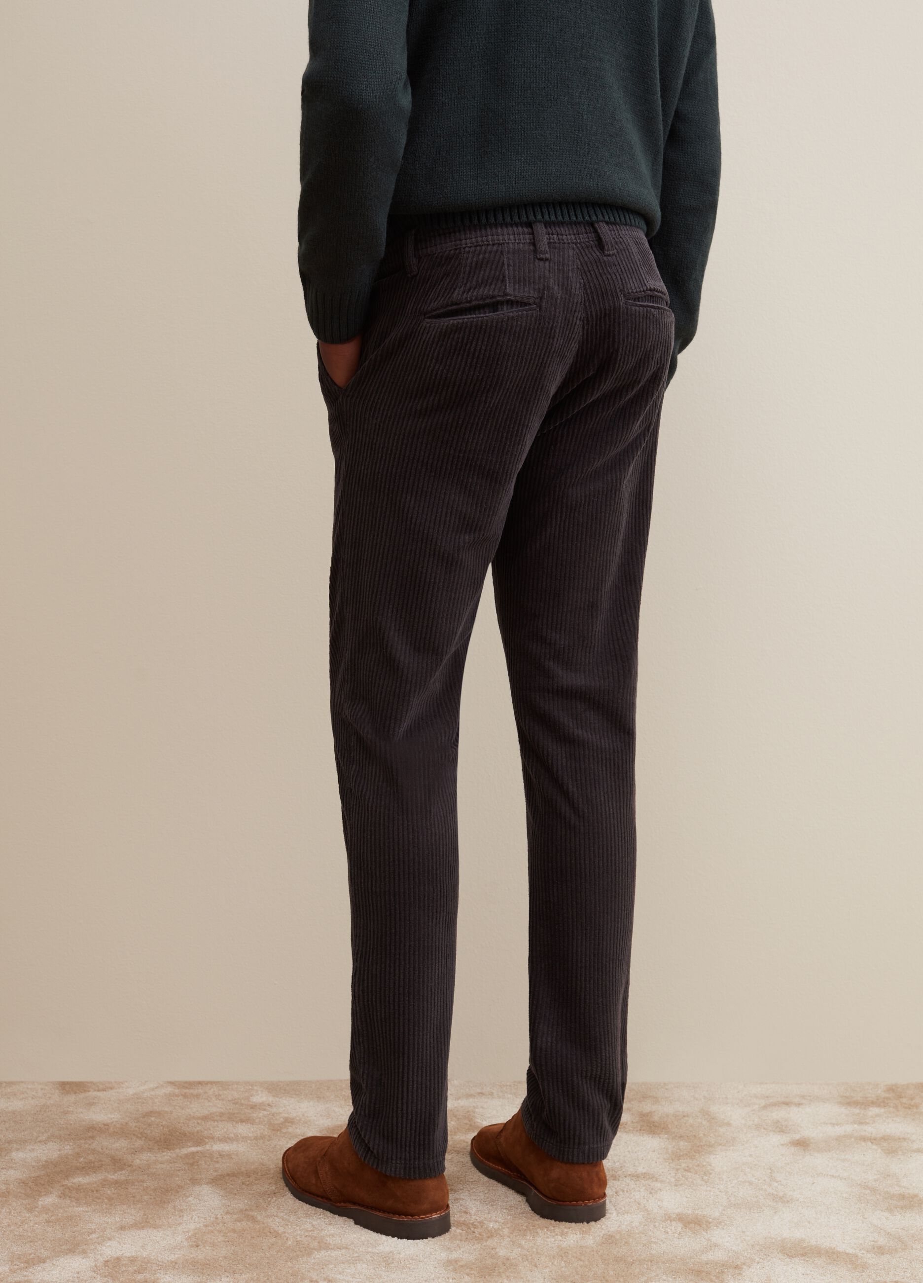 Corduroy chino trousers