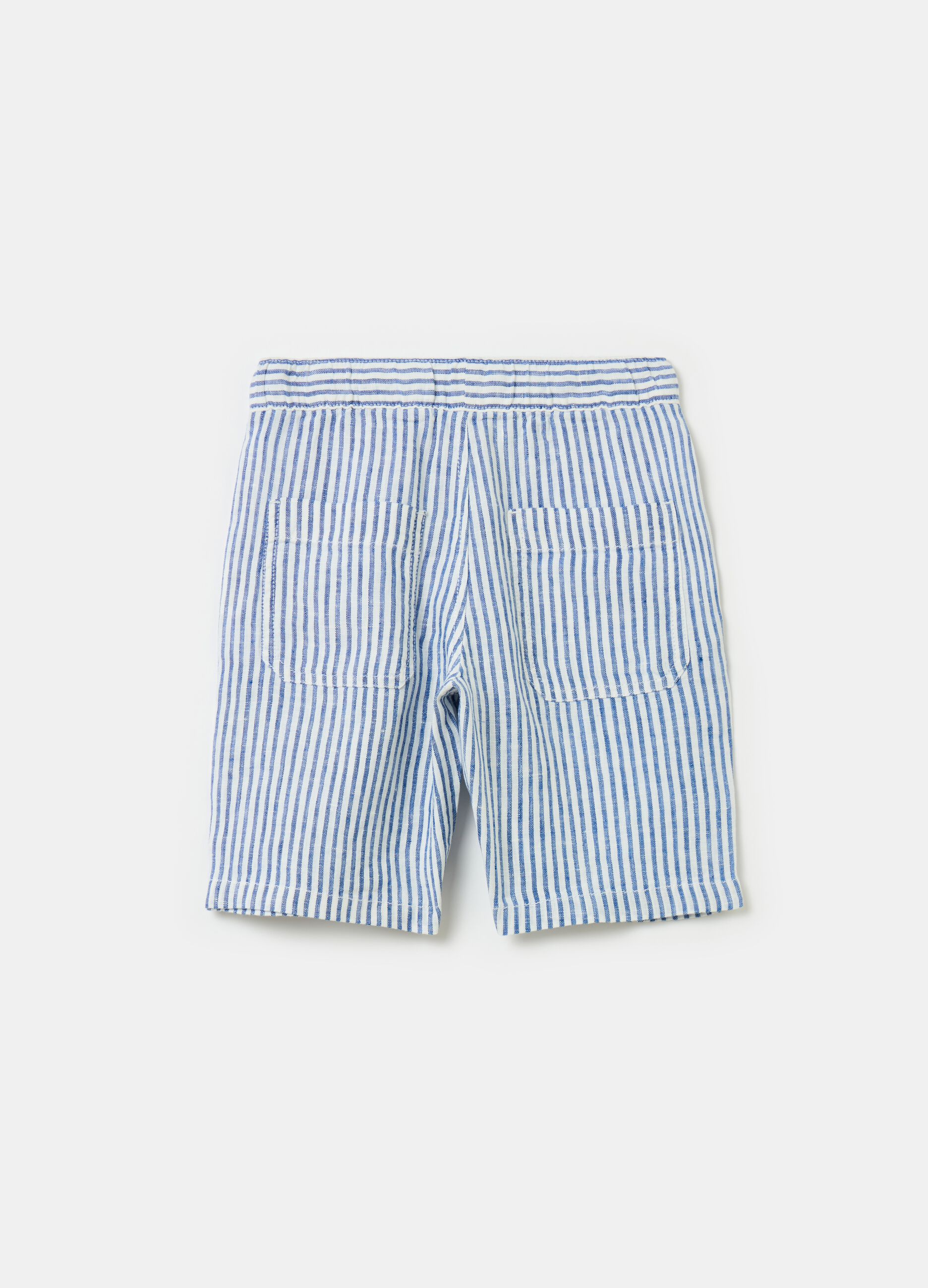 Linen Bermuda shorts with pockets