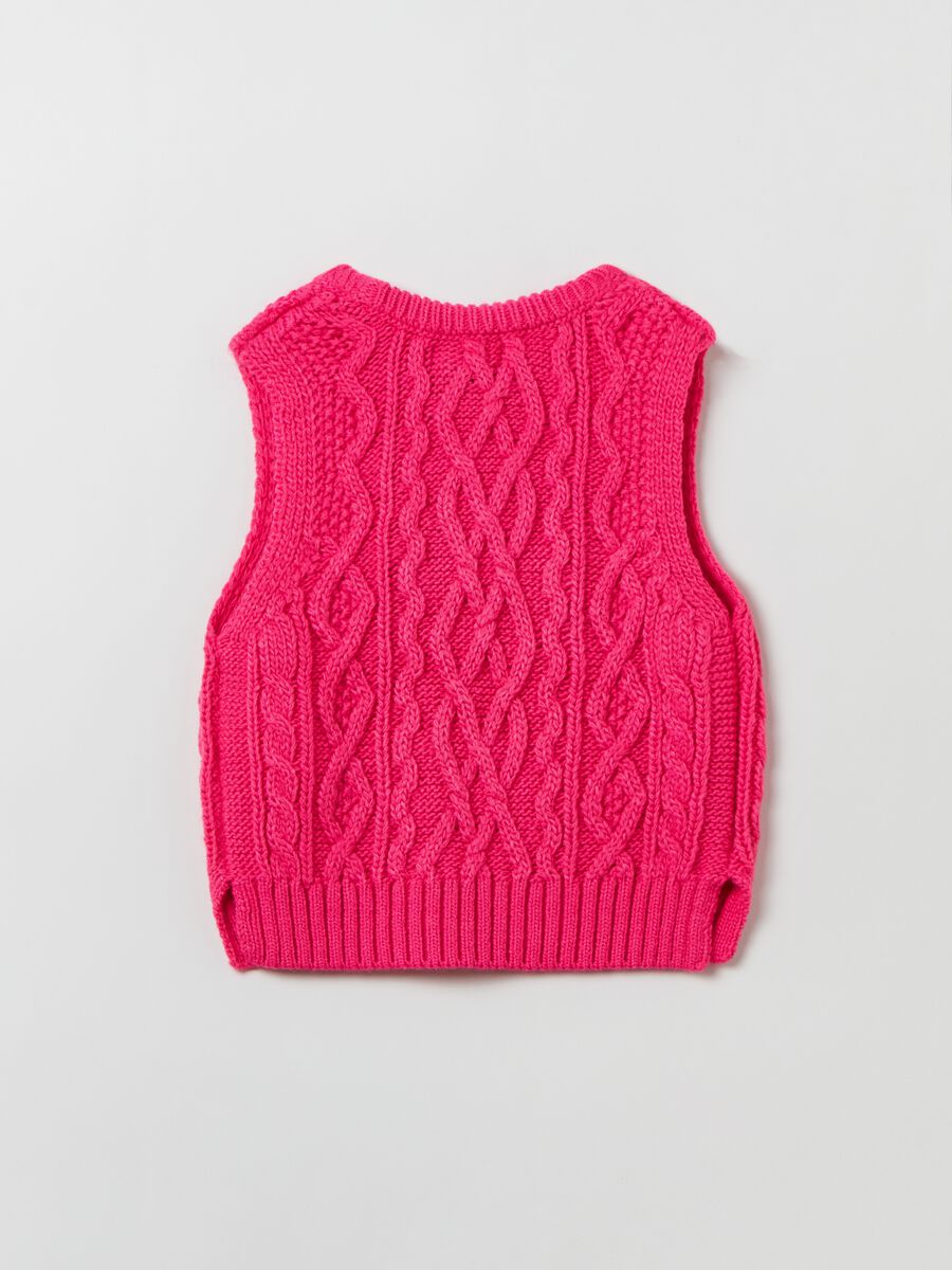 Waistcoat with cable-knit design_1