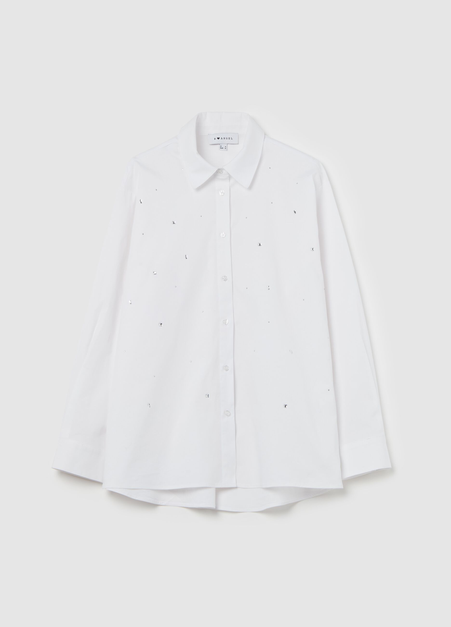 Oversized stretch cotton shirt