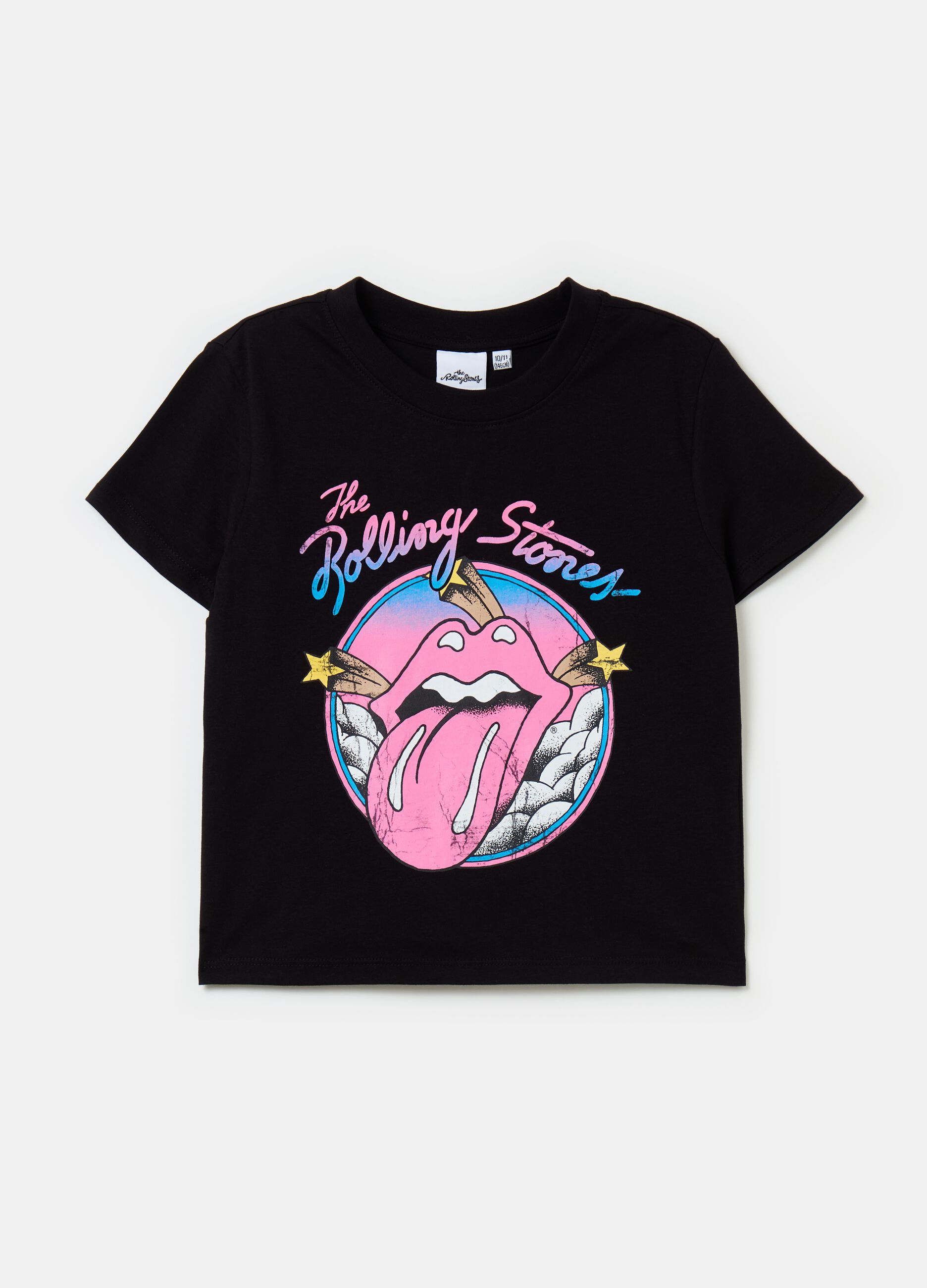 T-shirt with Rolling Stones logo print