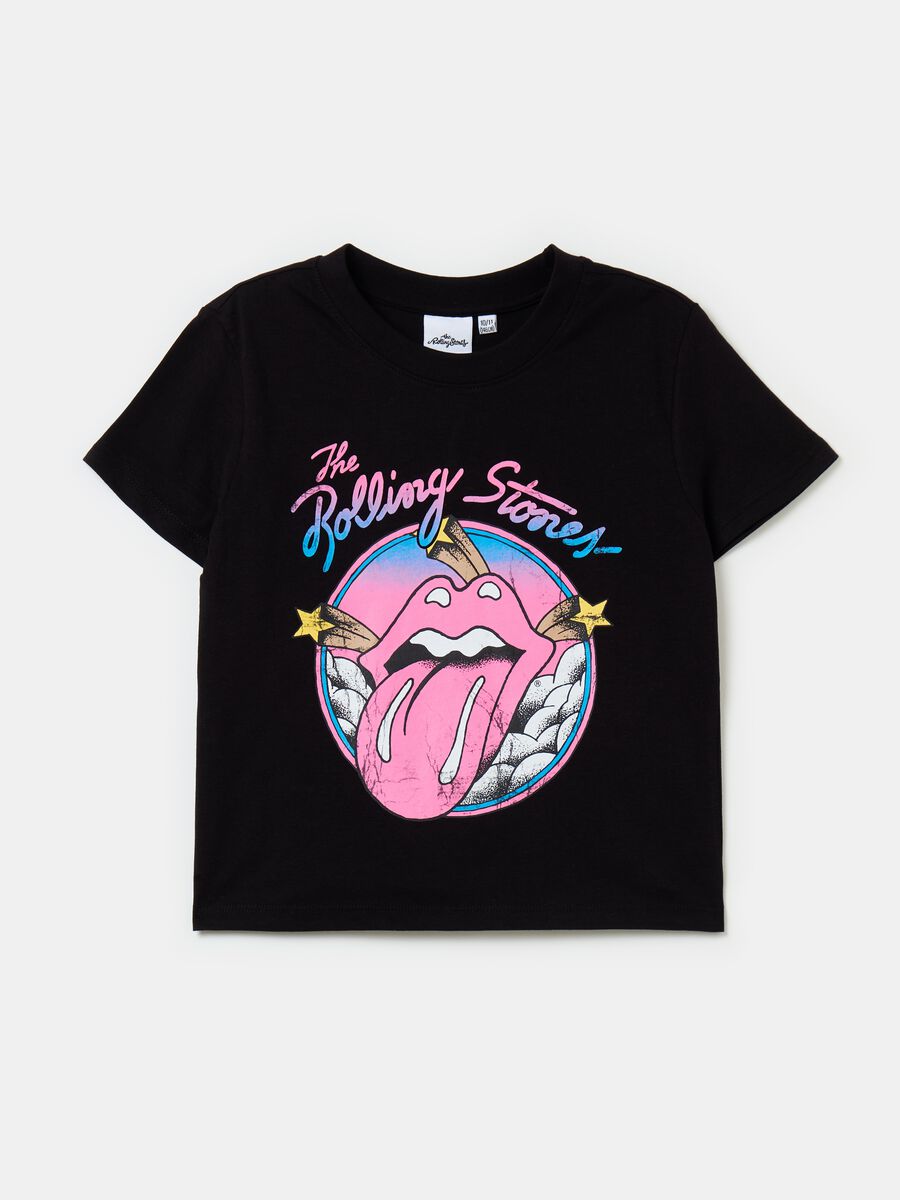 T-shirt with Rolling Stones logo print_0