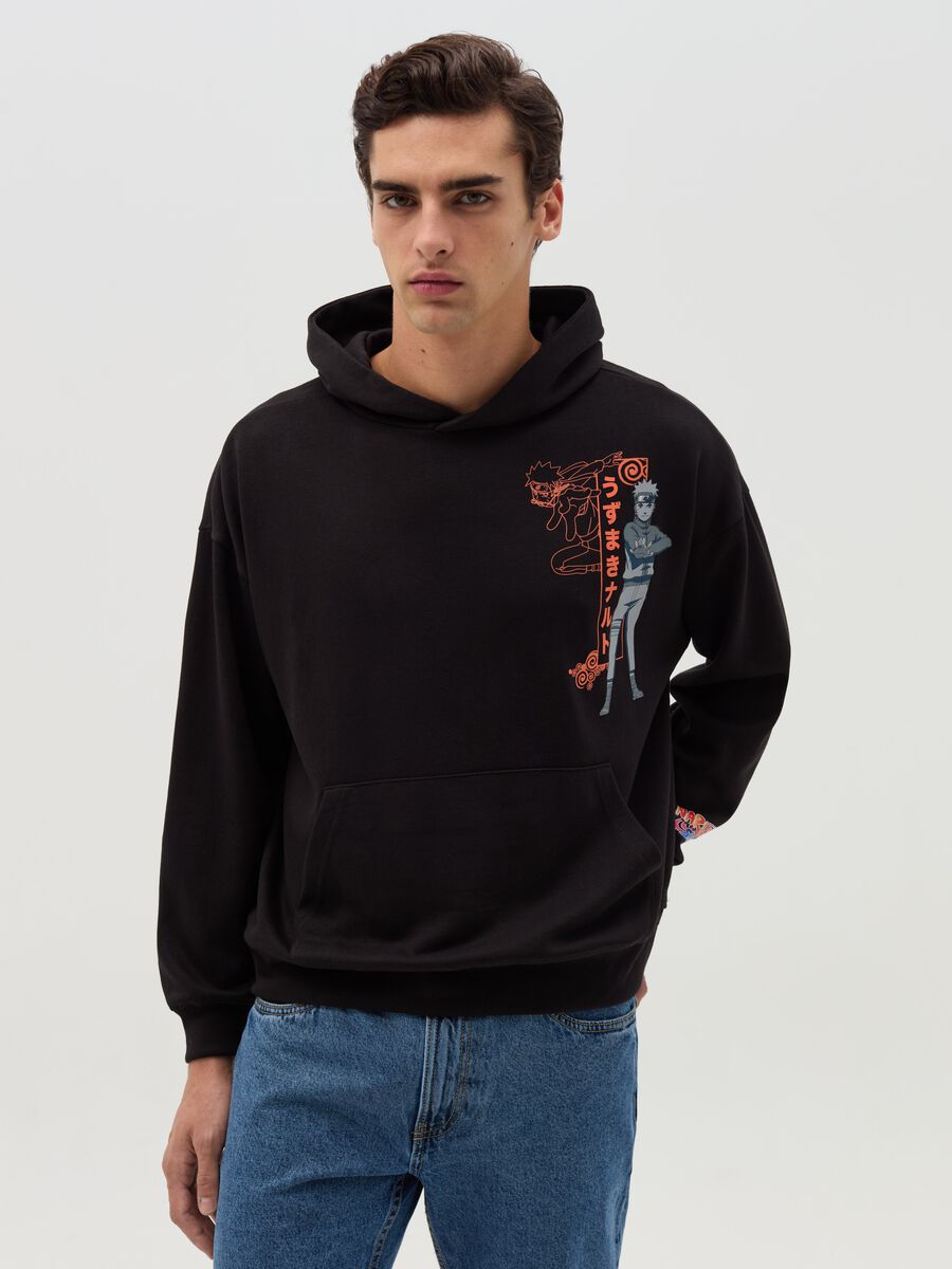 Sweatshirt with hood and Shippuden print_1