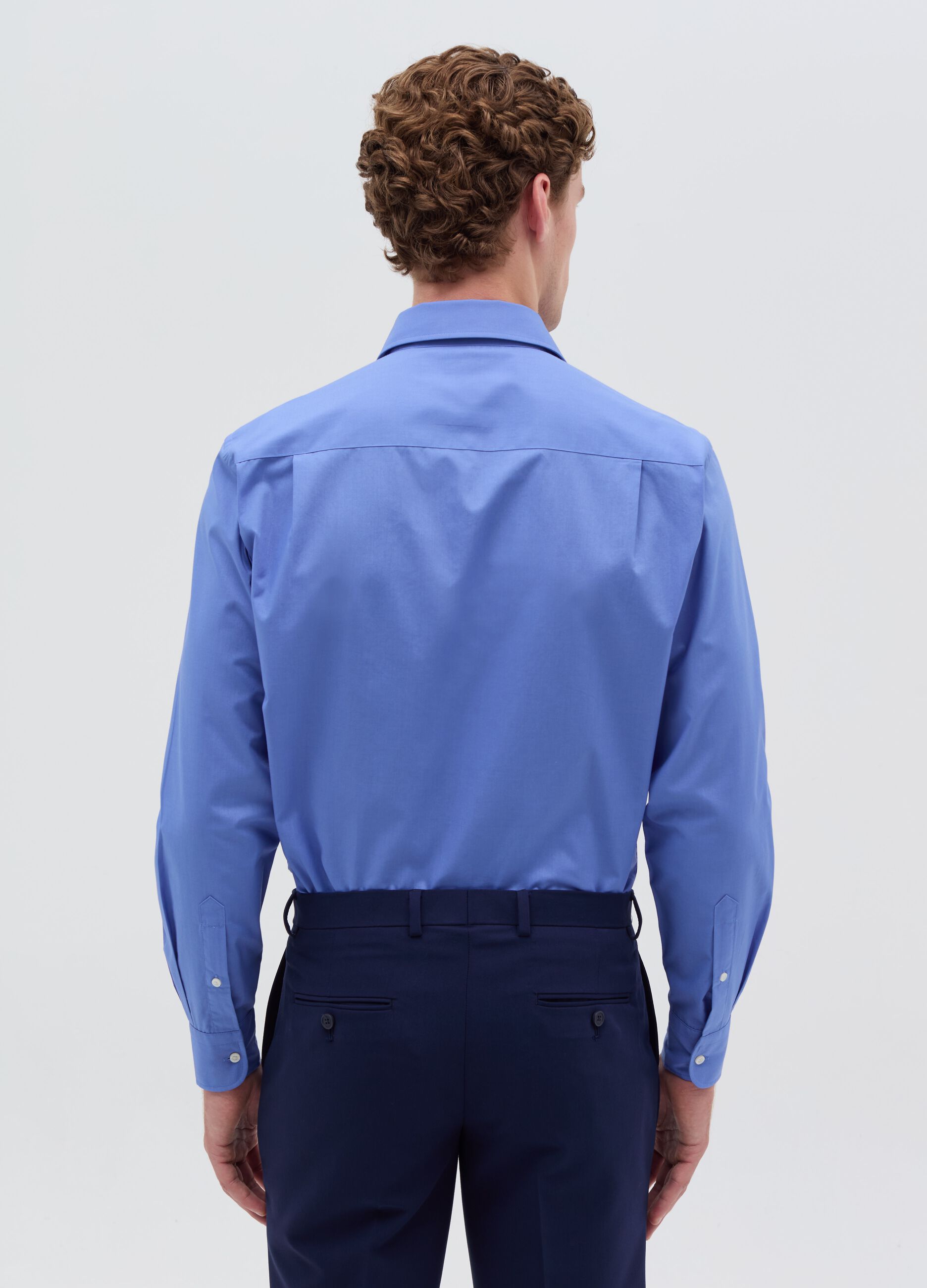 Solid colour, regular-fit shirt