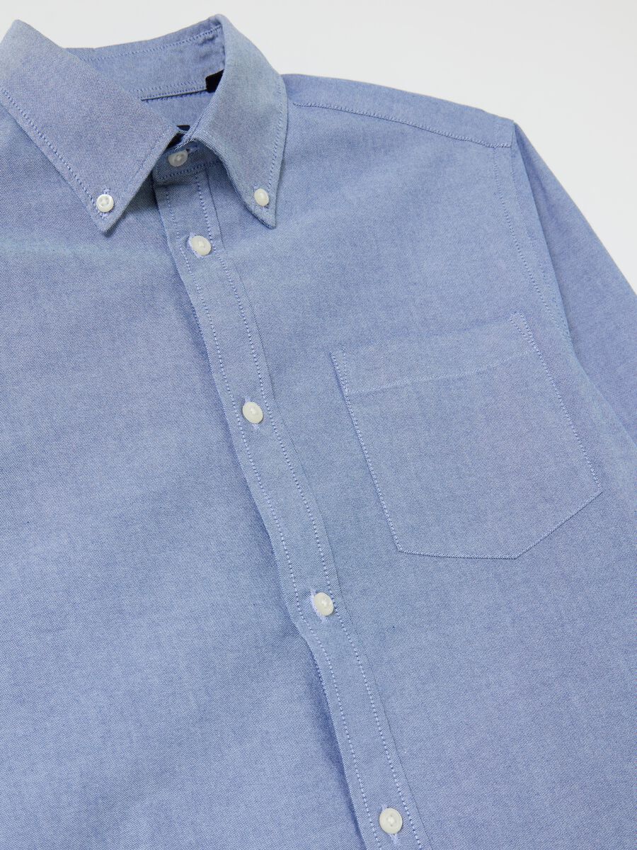 Oxford cotton shirt with button-down collar_5