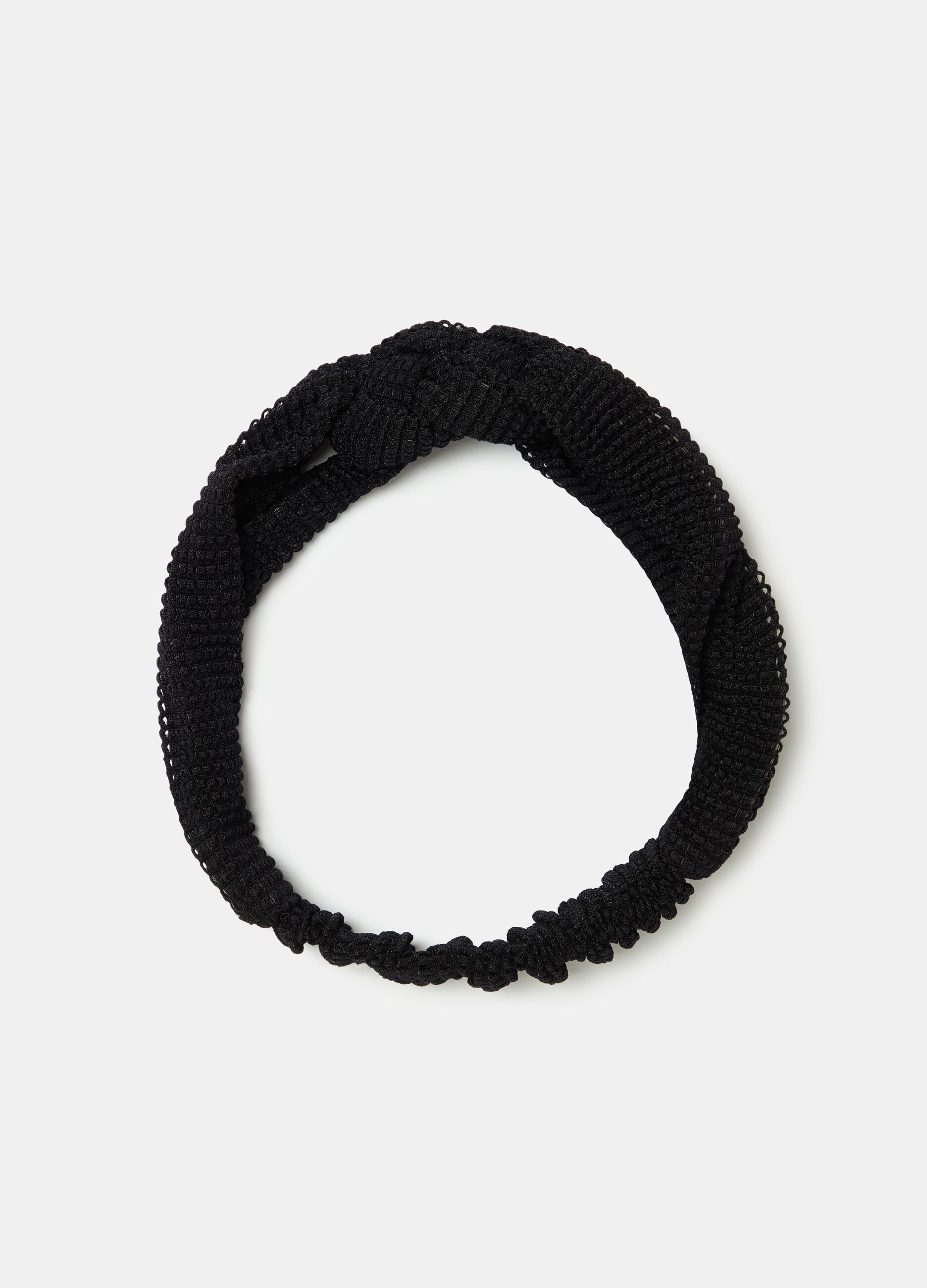 Alice band in mesh with knot