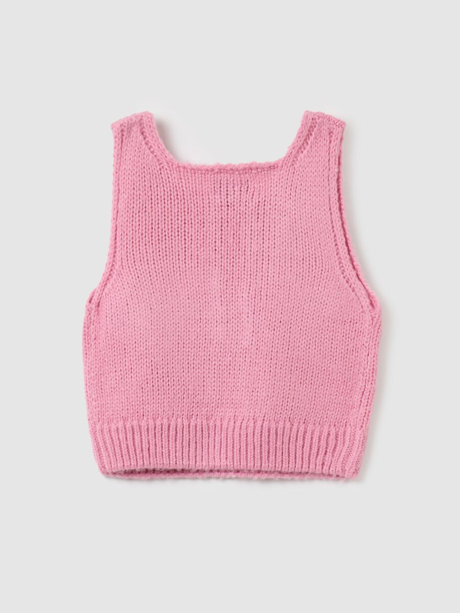 Cable-knit closed gilet_1