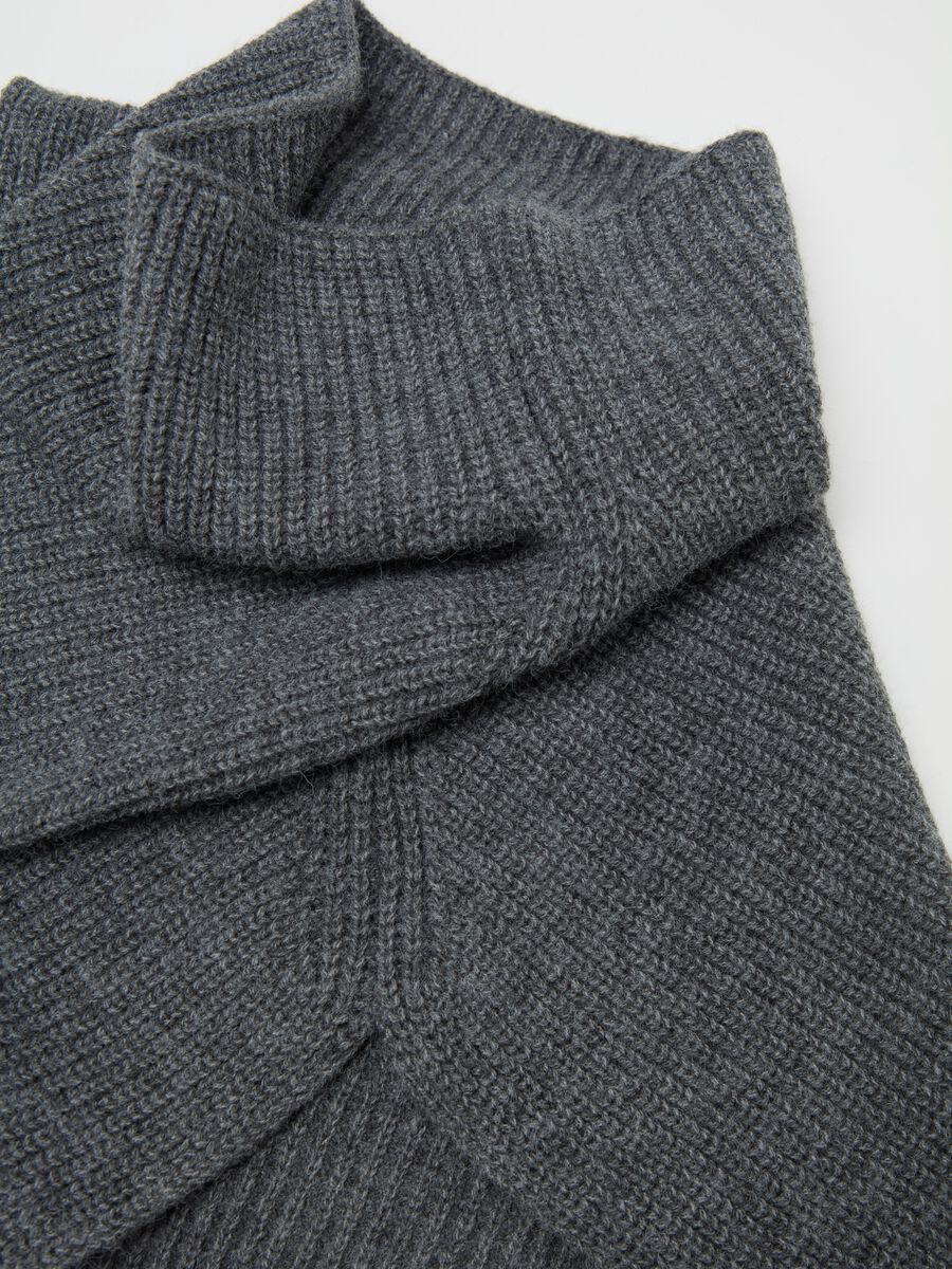 Ribbed knit neck warmer_1