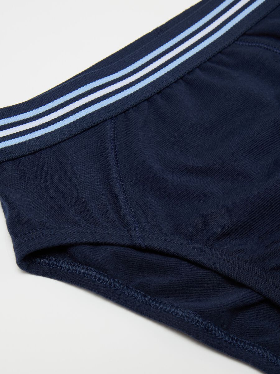 Organic cotton briefs with striped elastic_2