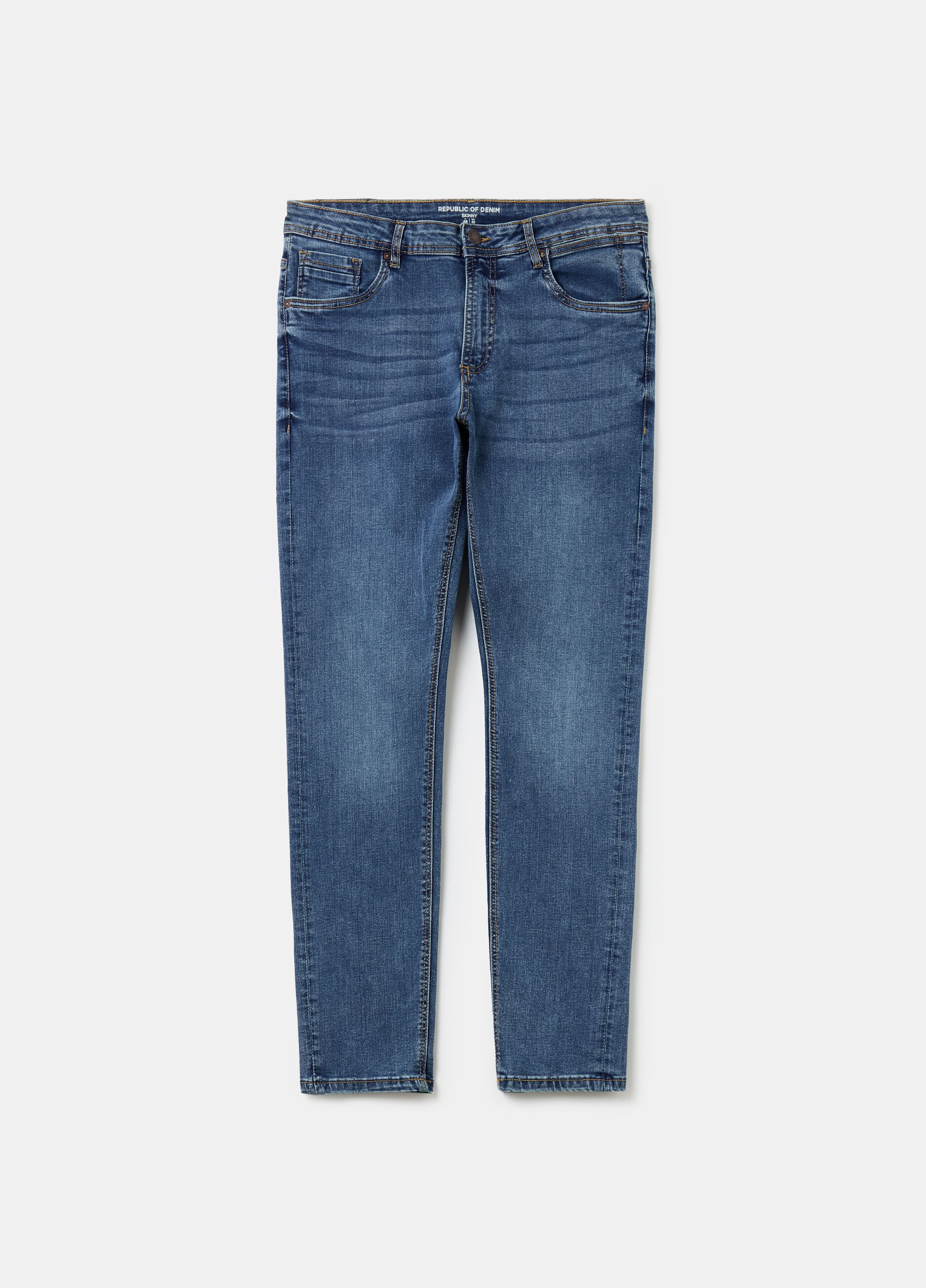 Faded, skinny-fit stretch jeans