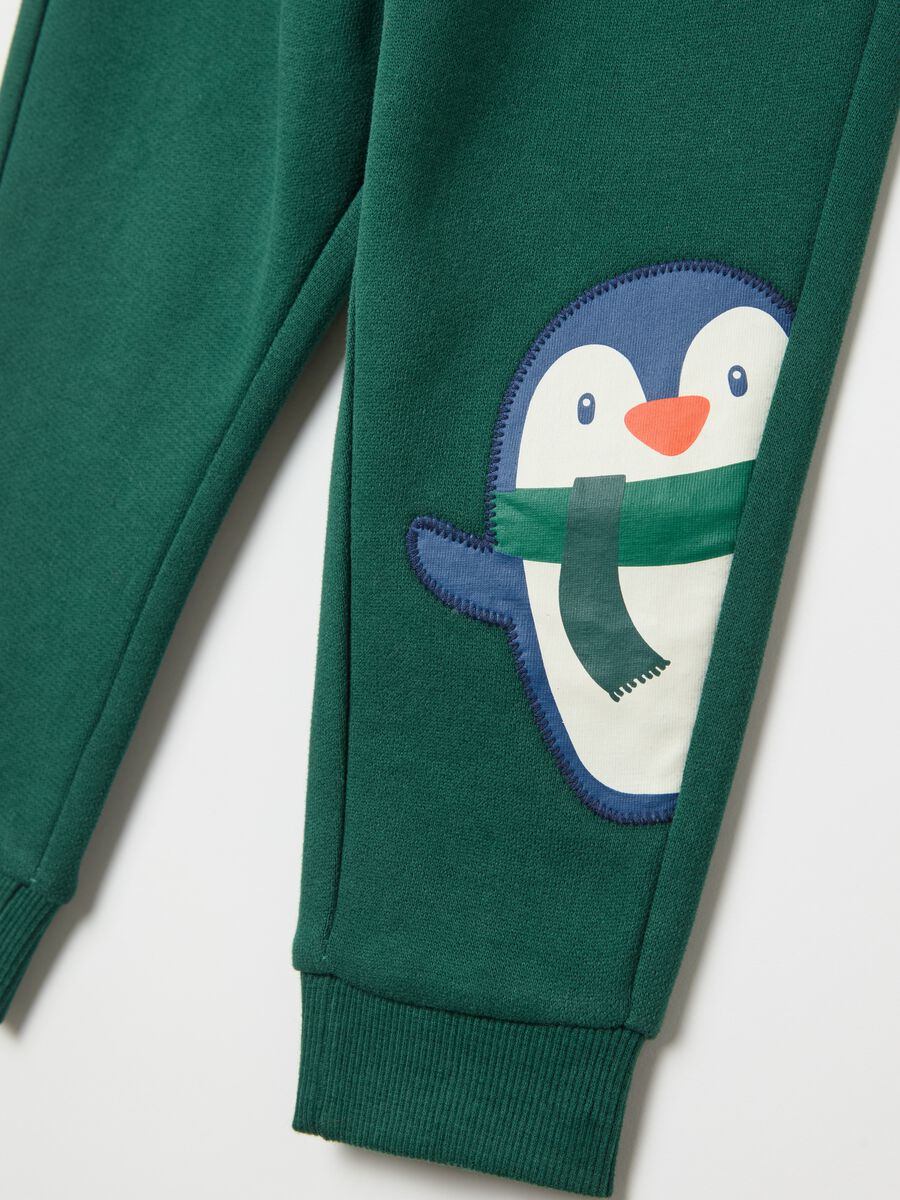 Joggers con coulisse e patch pinguino_2