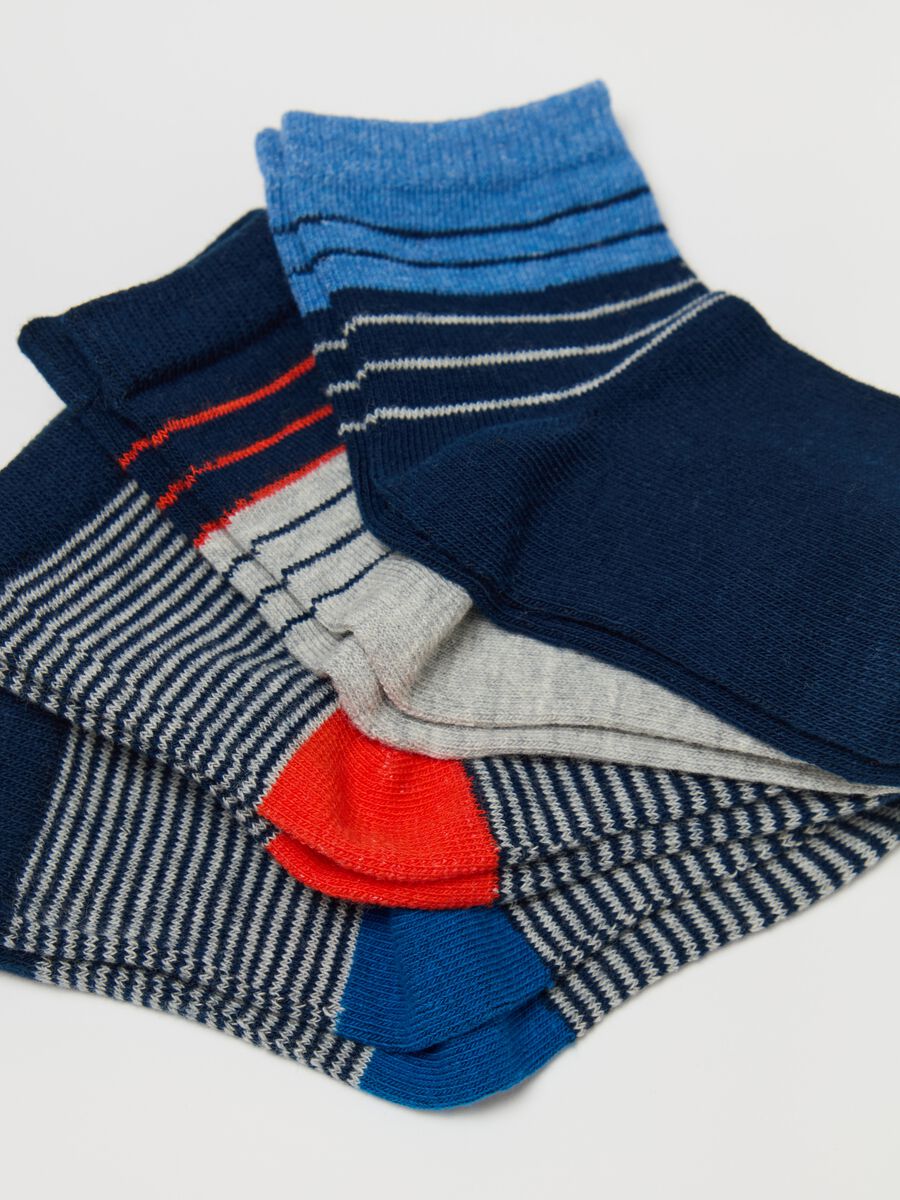 Seven-pair pack socks with striped pattern_1