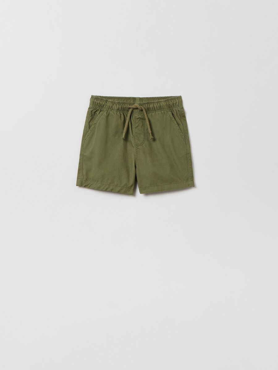Twill shorts with drawstring_0