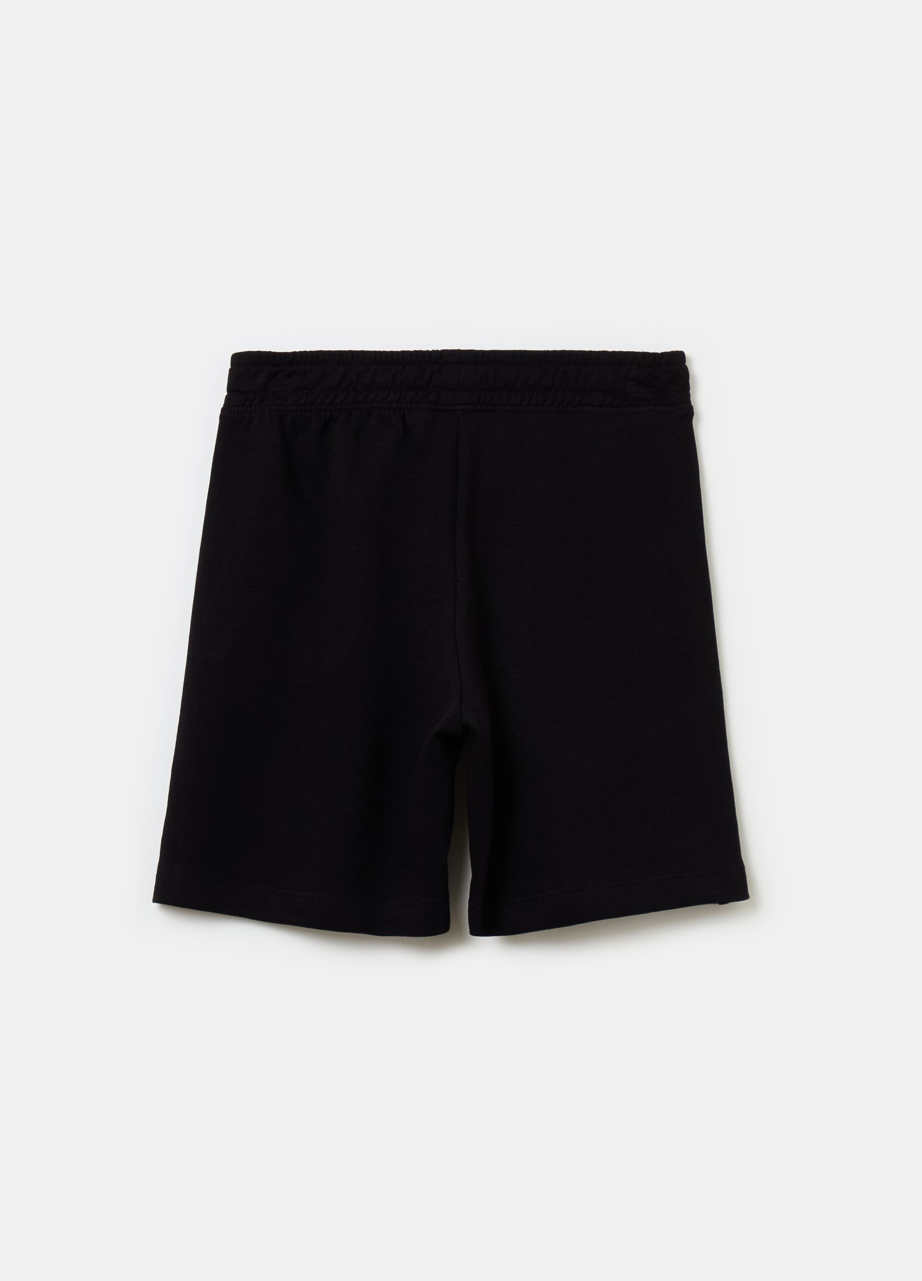 Cotton shorts with logo print