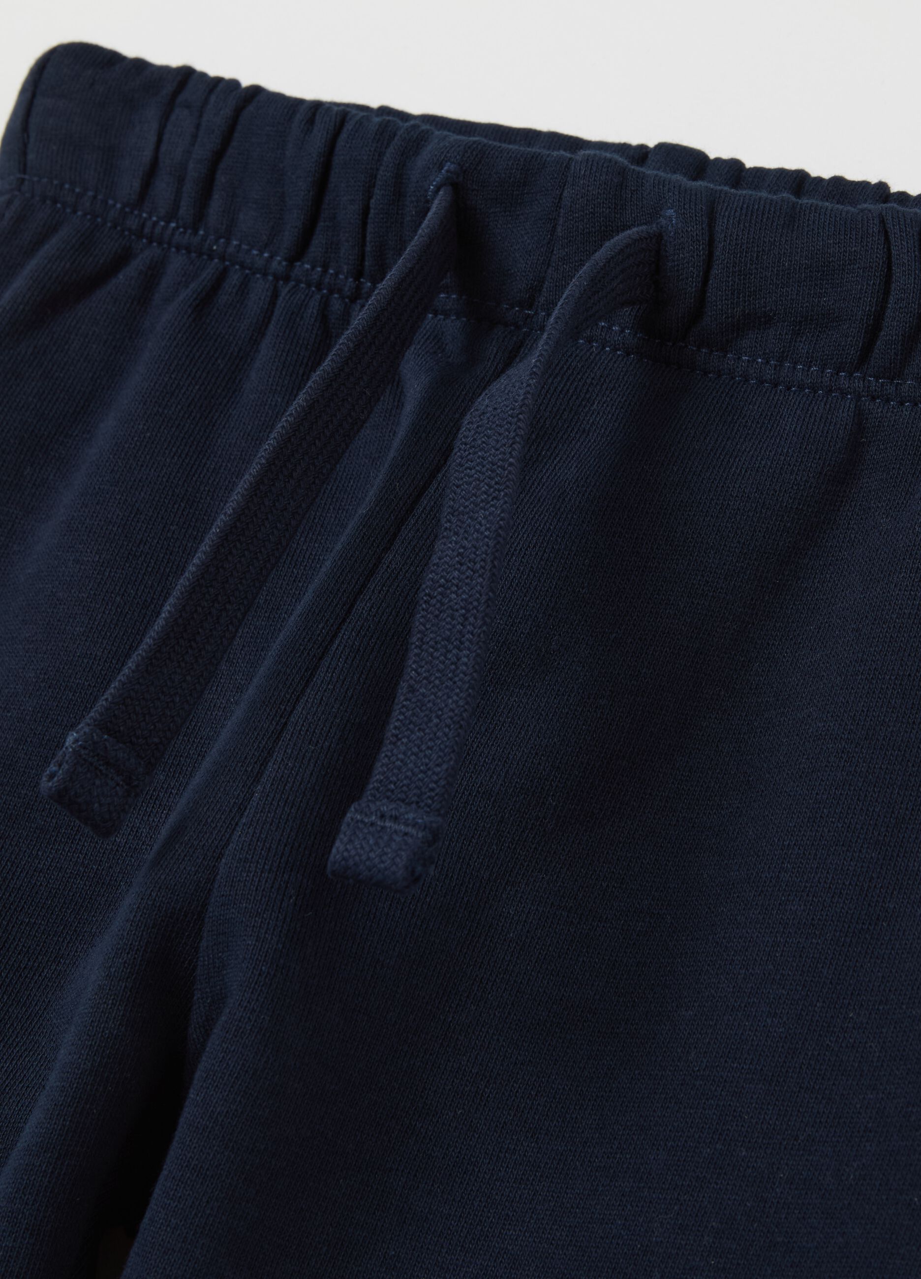 Fleece joggers with drawstring