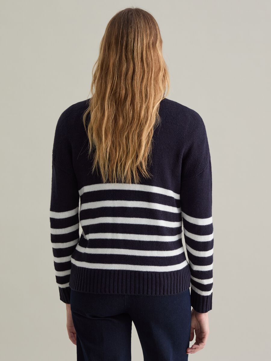 Striped half-zip pullover_2