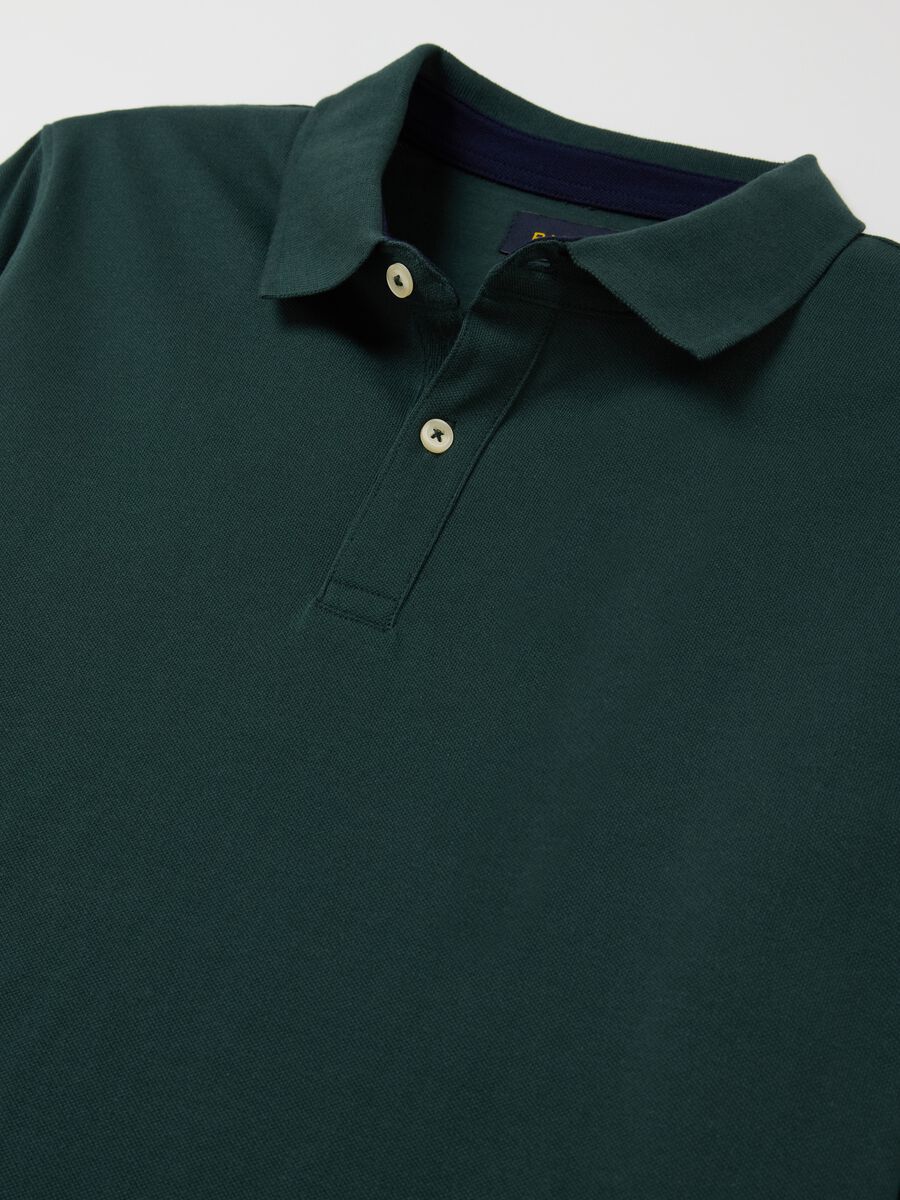 Long-sleeved polo shirt in piquet_5