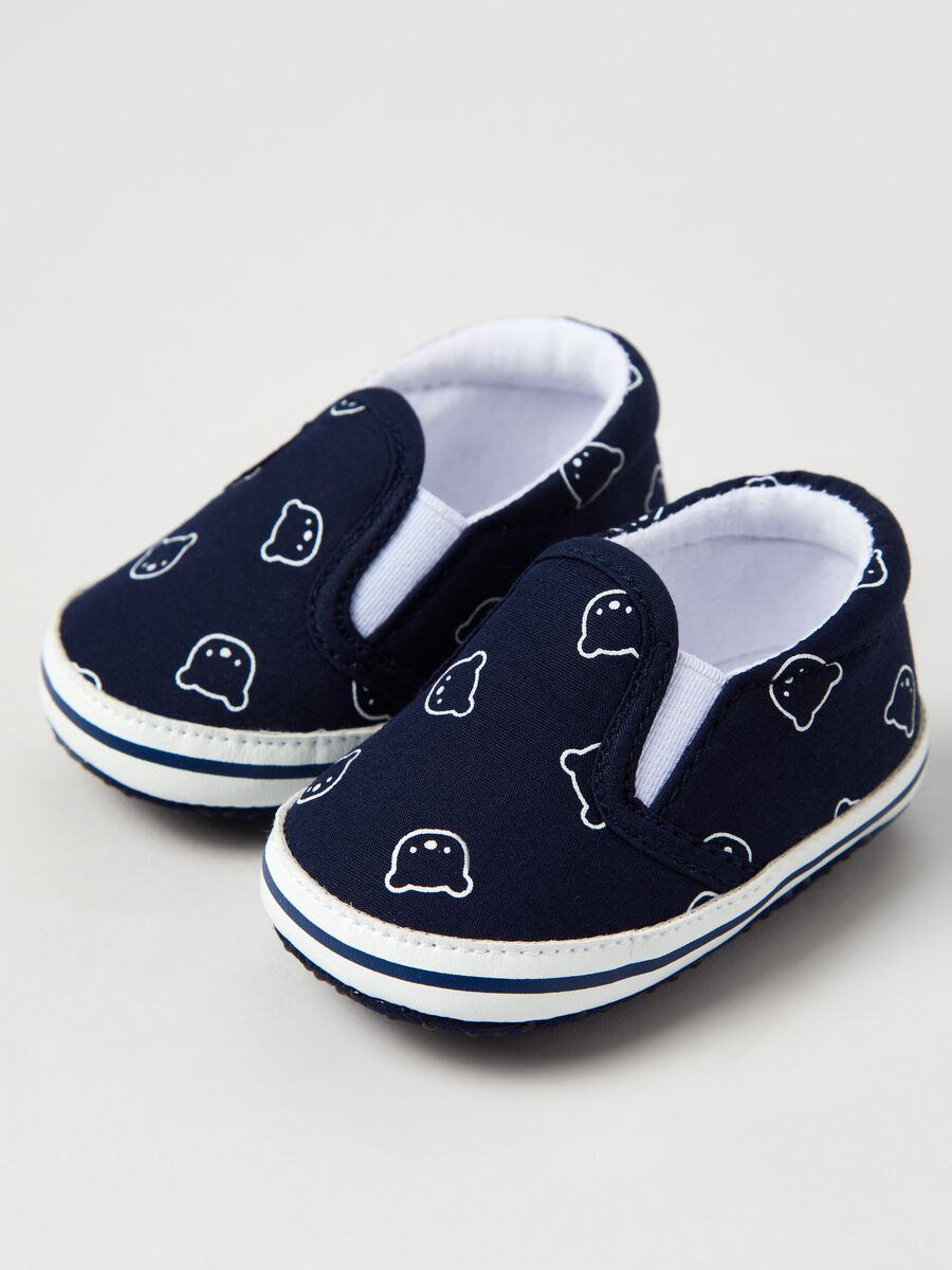 Slip-on shoes with teddy bears print_1