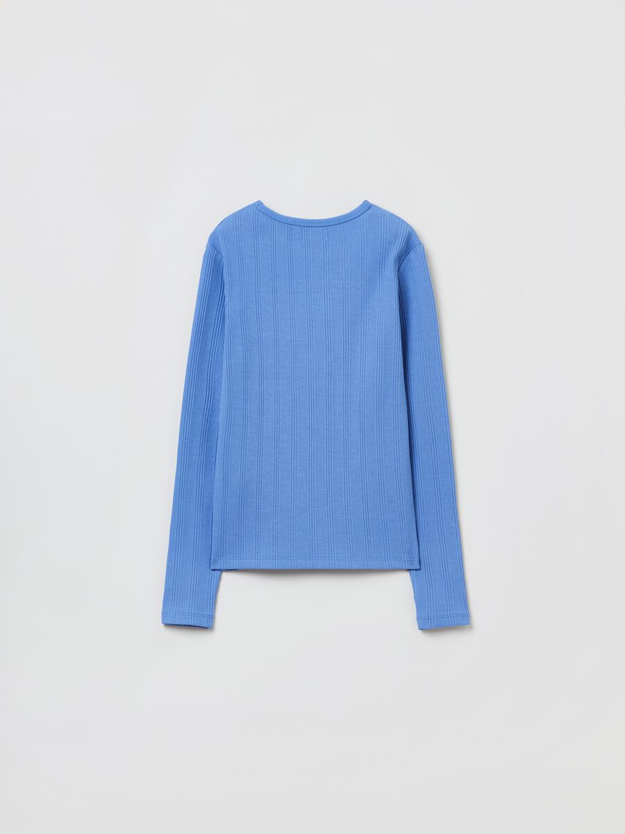 Stretch cotton ribbed T-shirt_1