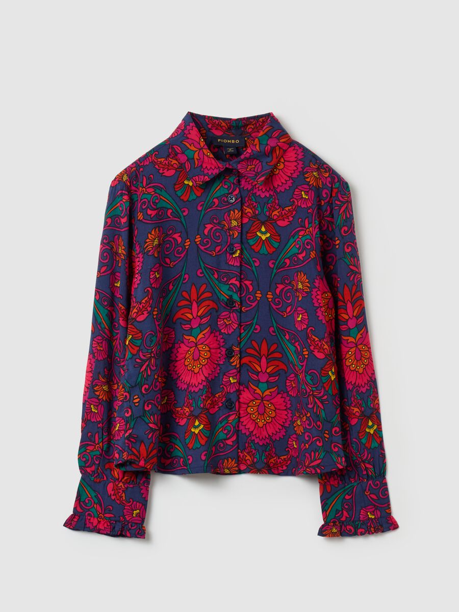 Floral shirt in viscose_0