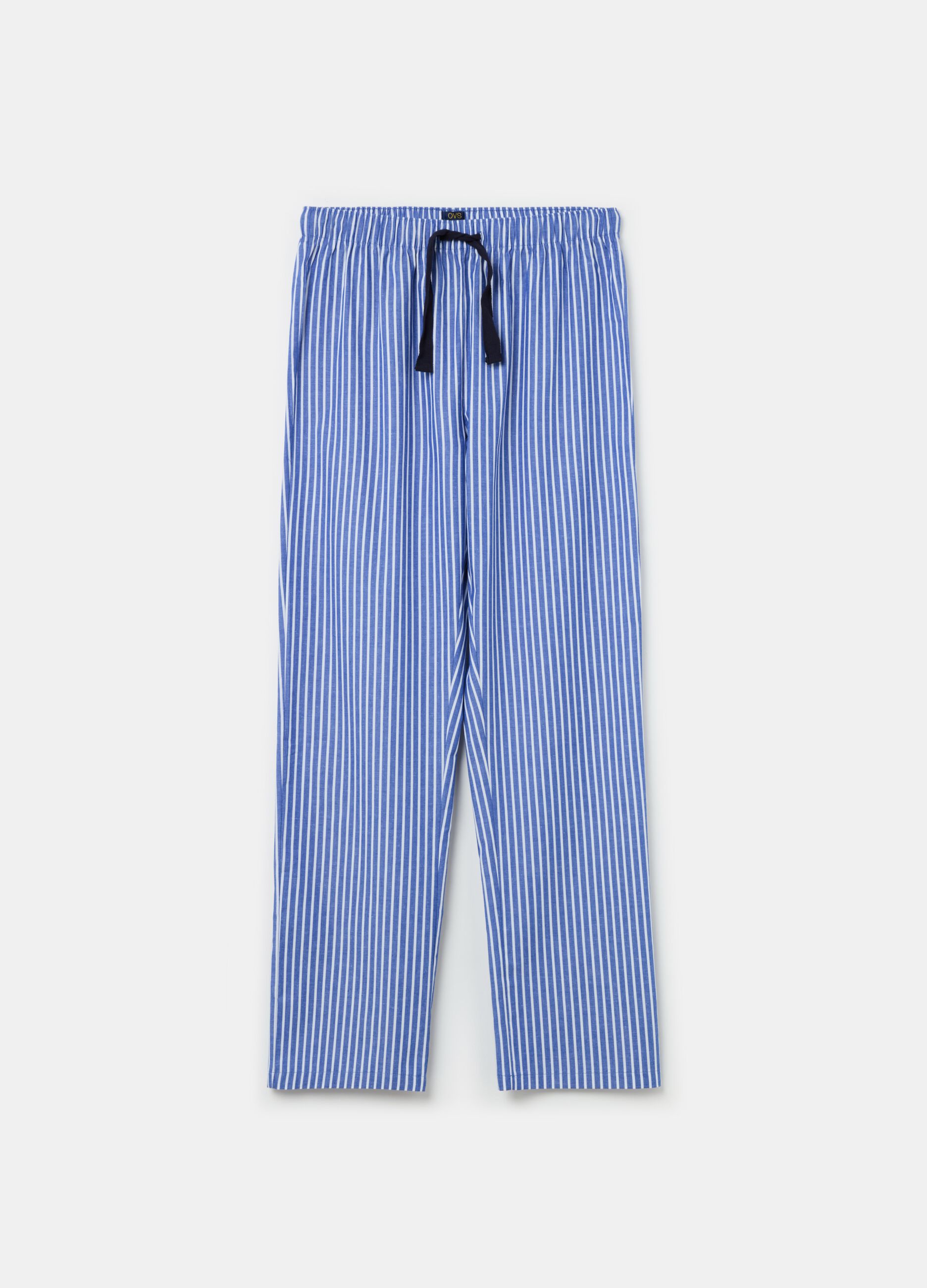 Pyjama trousers in patterned cotton