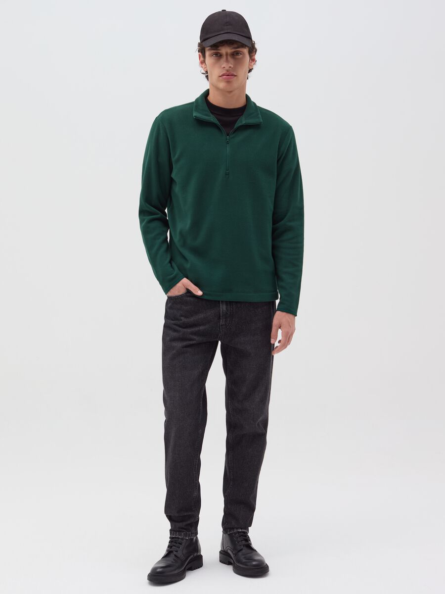 Half-zip sweatshirt in fleece_0