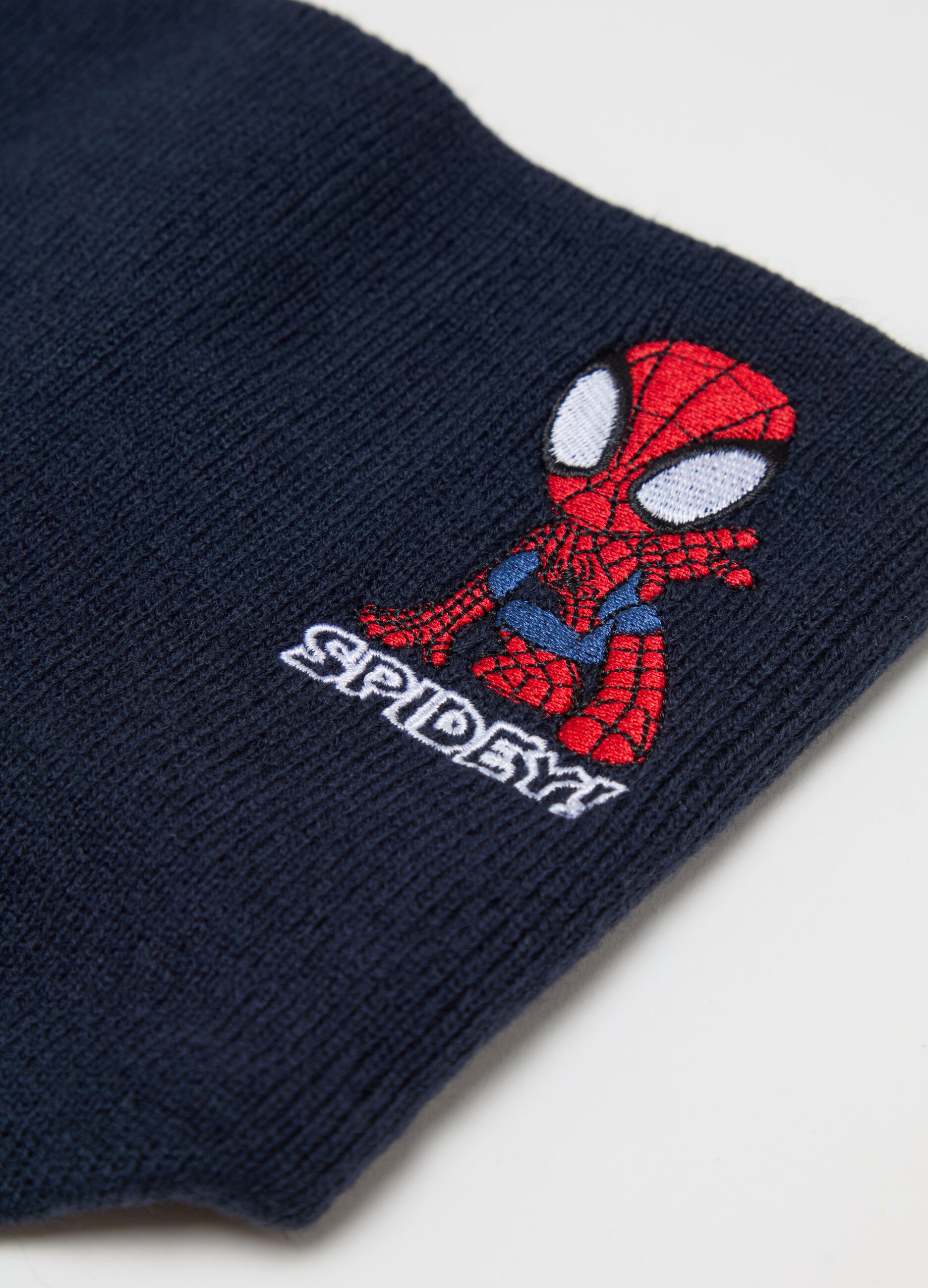 Scaldacollo in maglia con ricamo Spidey