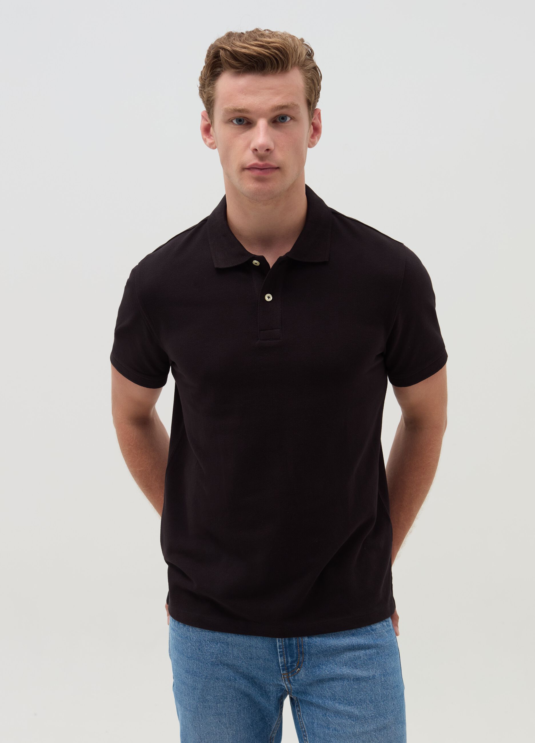 Cotton pique polo shirt