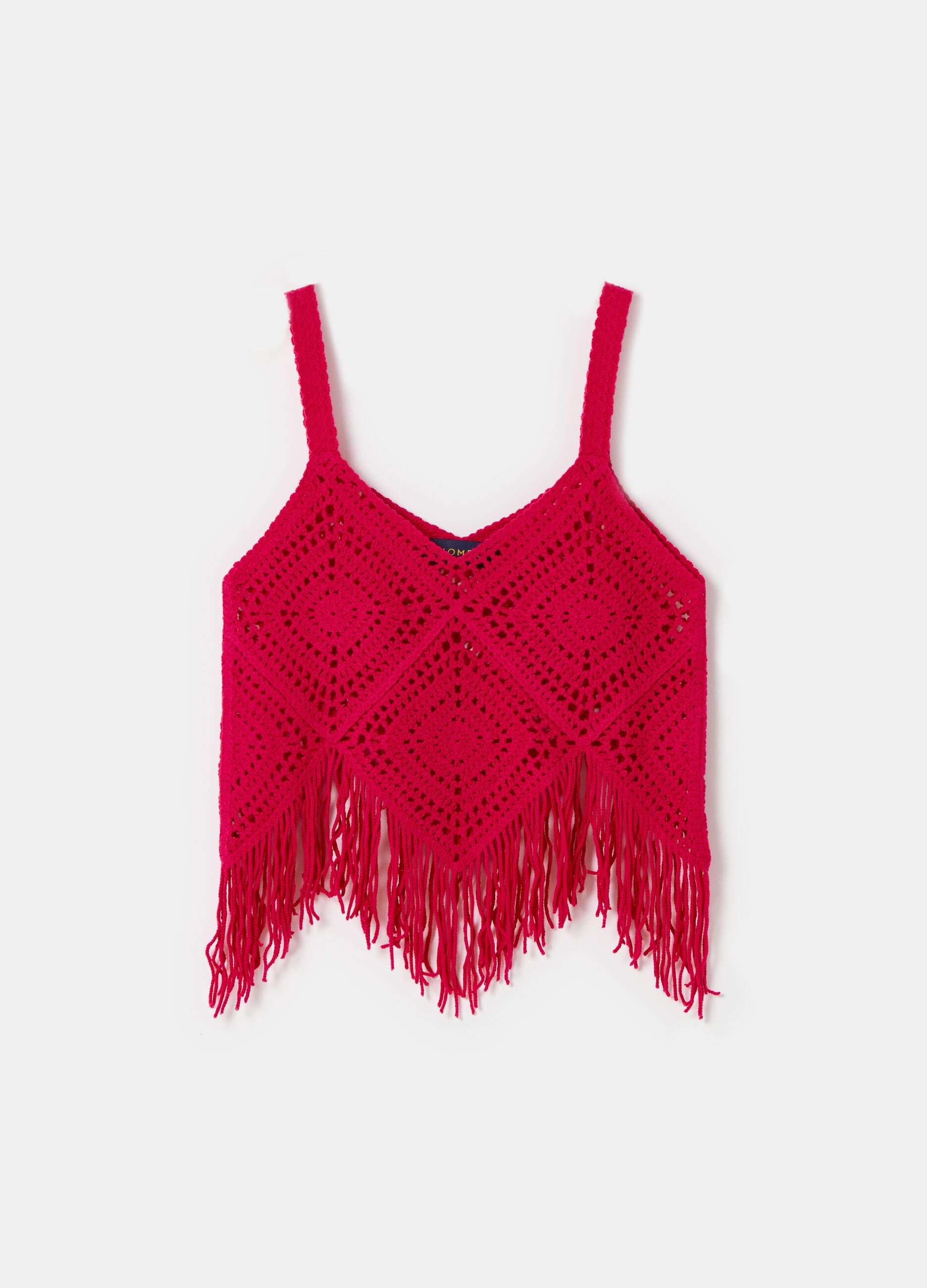 Crochet crop top with fringes